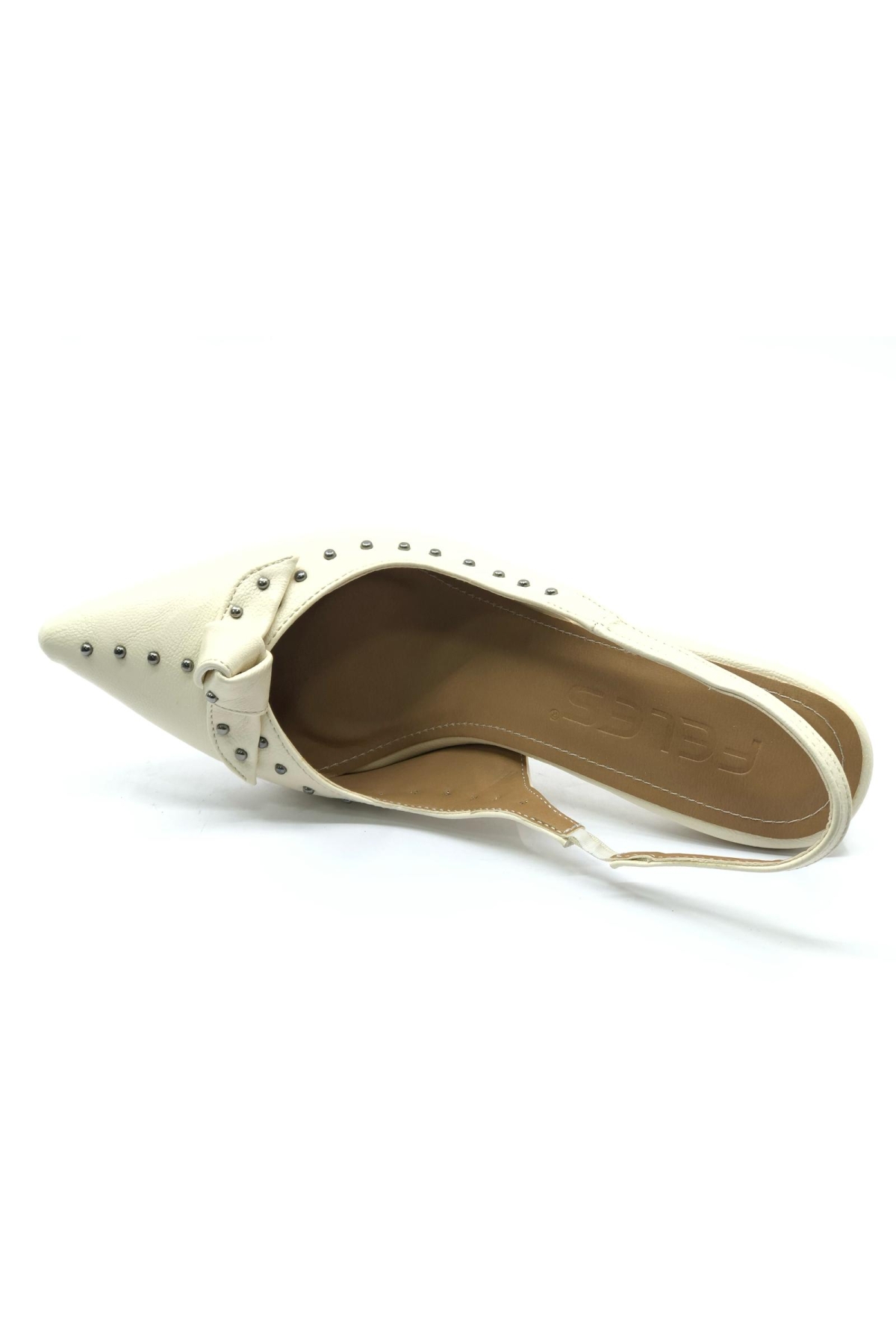 Zımba Kurdela Detaylı Arkası Açık Stiletto Kadın Topuklu Ayakkabı - Görsel 7