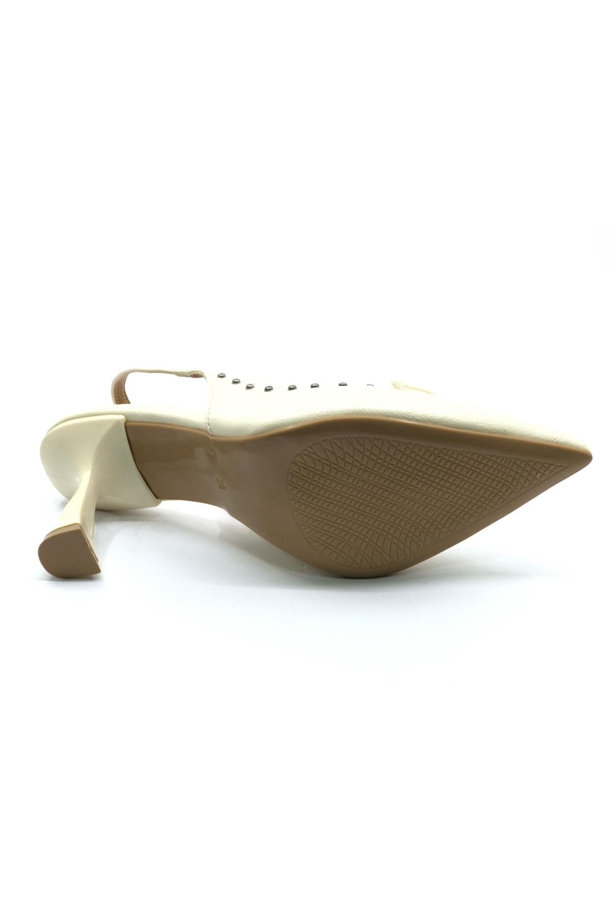 Zımba Kurdela Detaylı Arkası Açık Stiletto Kadın Topuklu Ayakkabı - Görsel 8