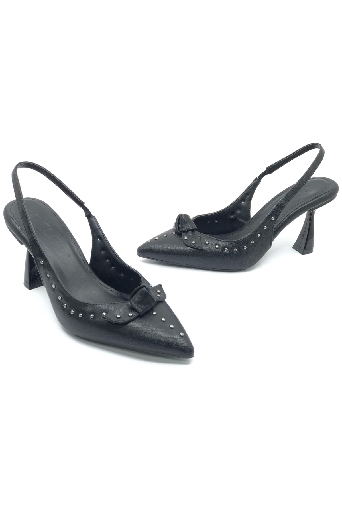 Zımba Kurdela Detaylı Arkası Açık Stiletto Kadın Topuklu Ayakkabı - Görsel 3