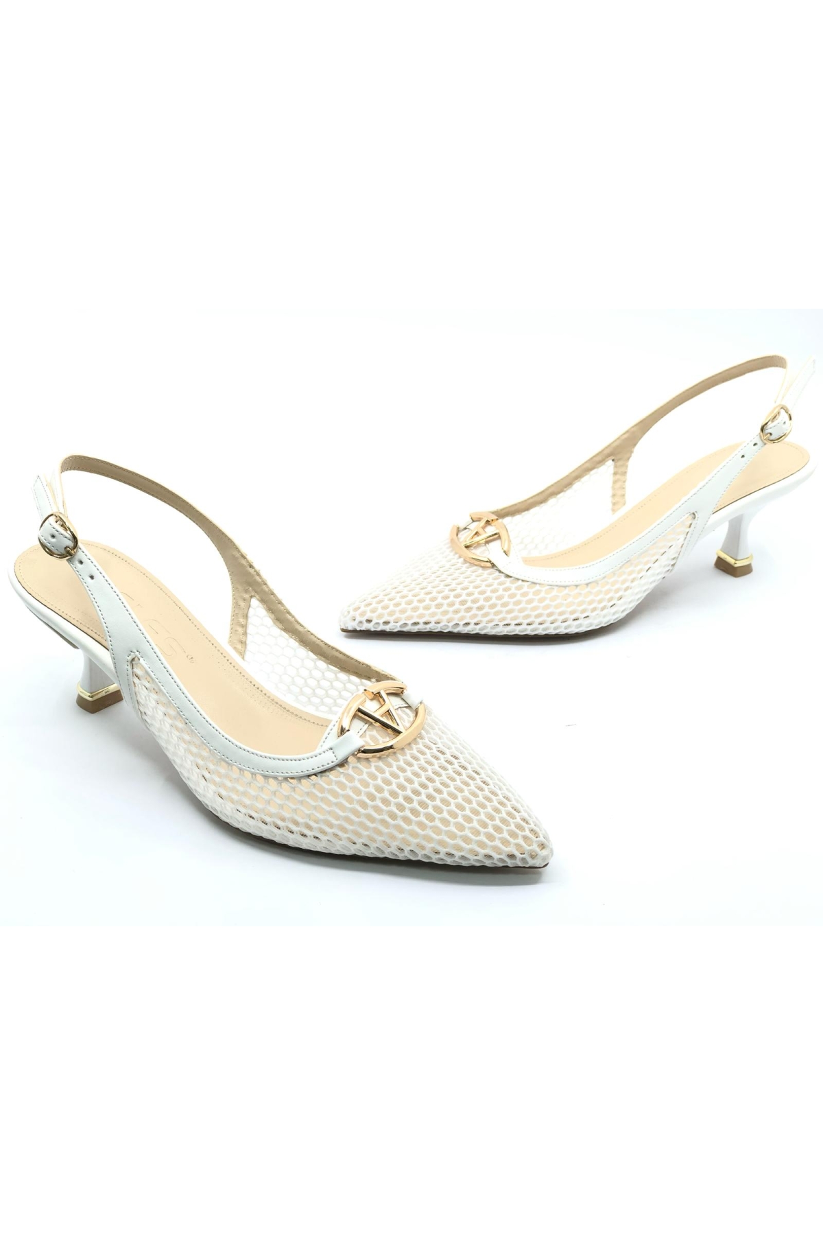 Dantel Detaylı Arkası Açık Stiletto Kadın Topuklu Ayakkabı - Görsel 2