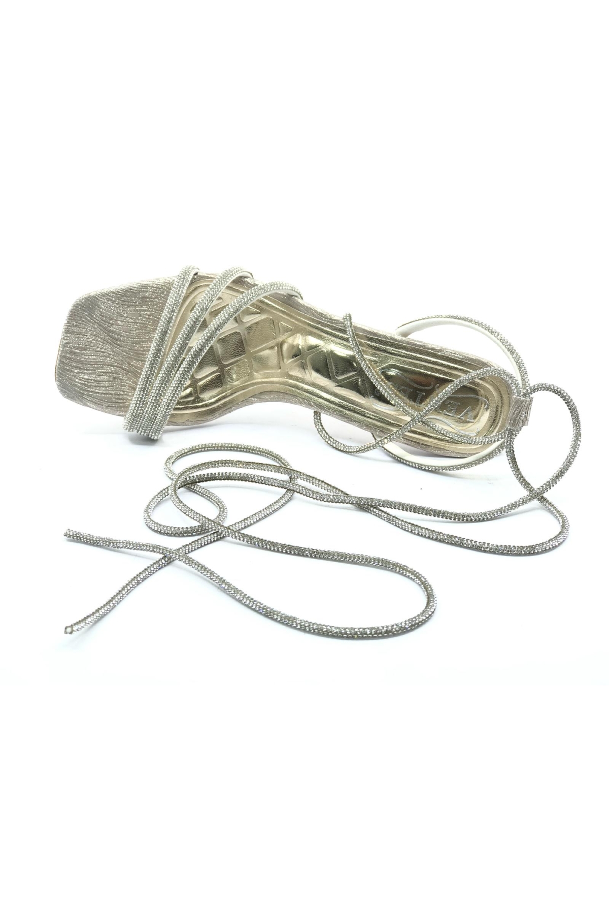 Bilekten Bağlamalı Şeffaf Topuklu Kadın Abiye Ayakkabı - Görsel 7