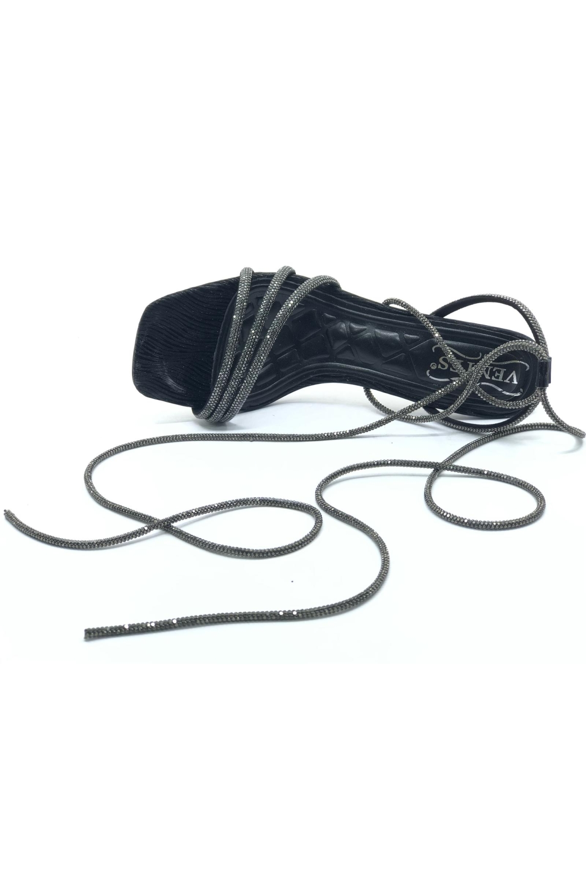 Bilekten Bağlamalı Şeffaf Topuklu Kadın Abiye Ayakkabı - Görsel 7