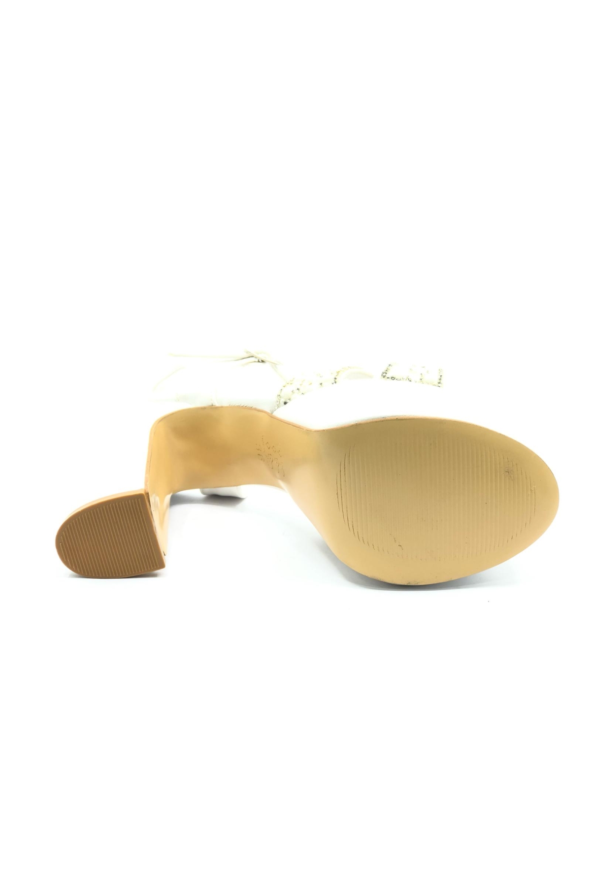 Çapraz Taş Detaylı 13 cm Yüksek Platform Topuklu Taşlı Kadın Abiye Ayakkabı - Görsel 9