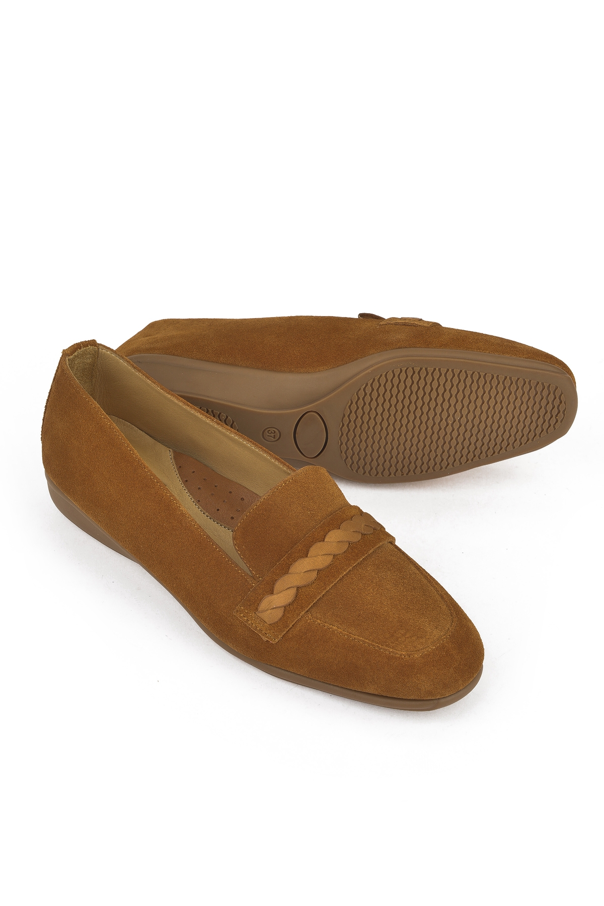 Kadın Hakiki Deri Konfor Ayakkabı 1511050Z25992 Taba - Görsel 5