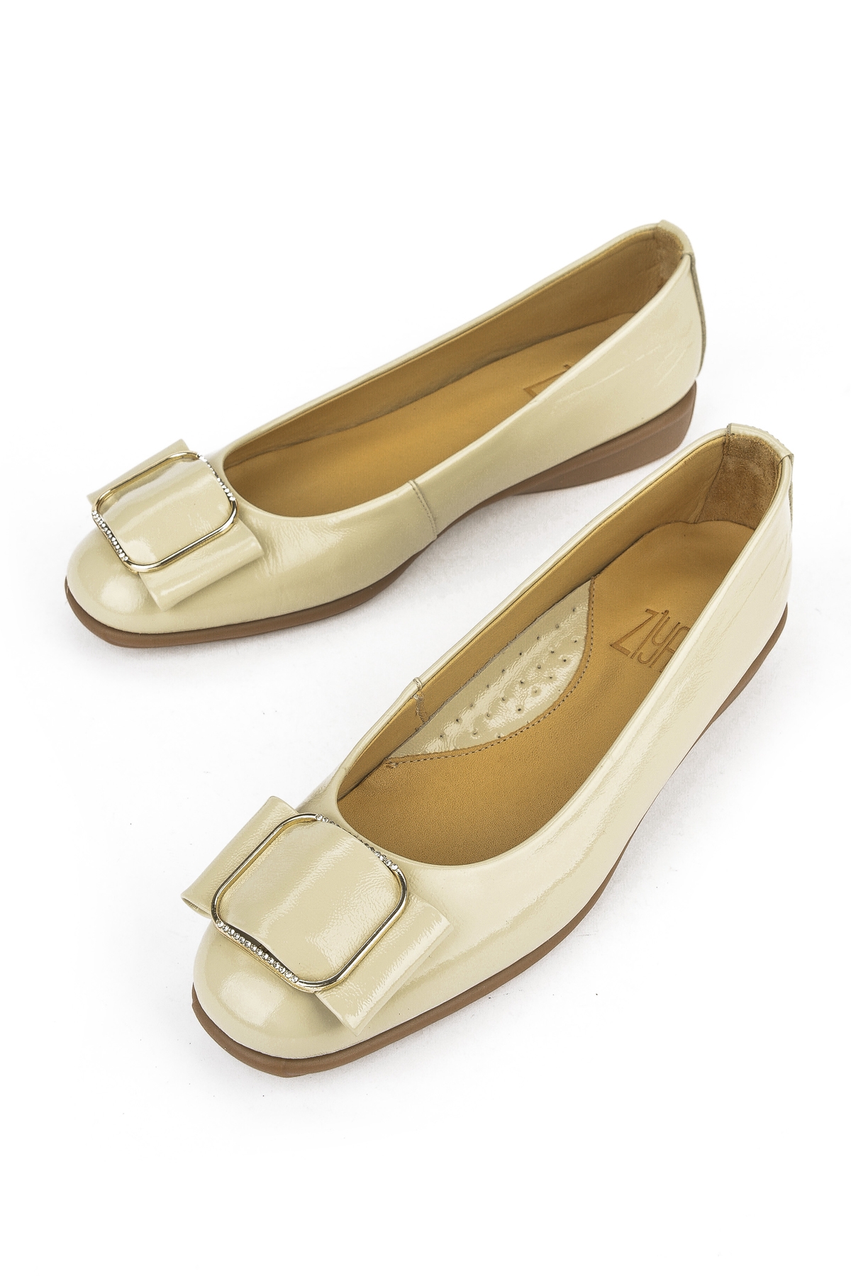 Kadın Hakiki Deri Konfor Babet 1511050Z22212 Bej - Görsel 6