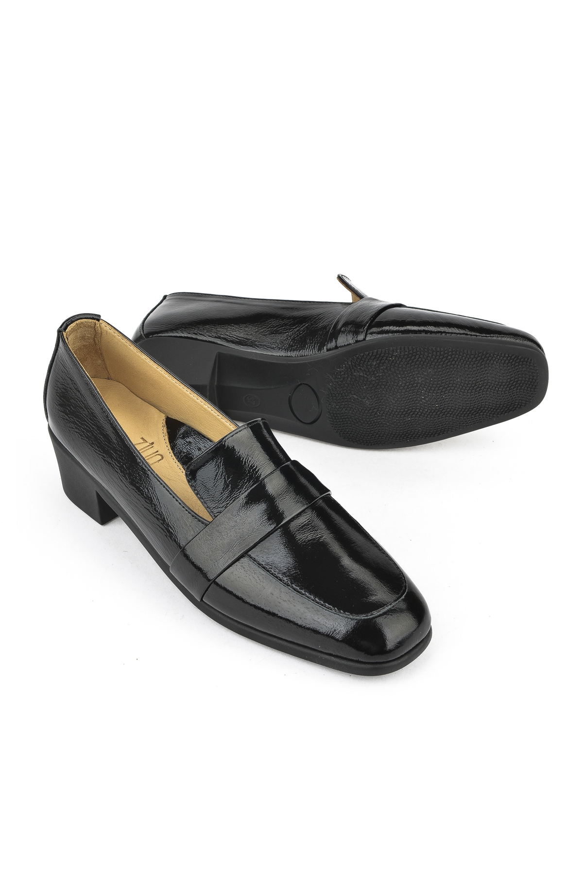 Kadın Hakiki Deri Topuklu Konfor Ayakkabı 1511050Z3223 Siyah - Görsel 6