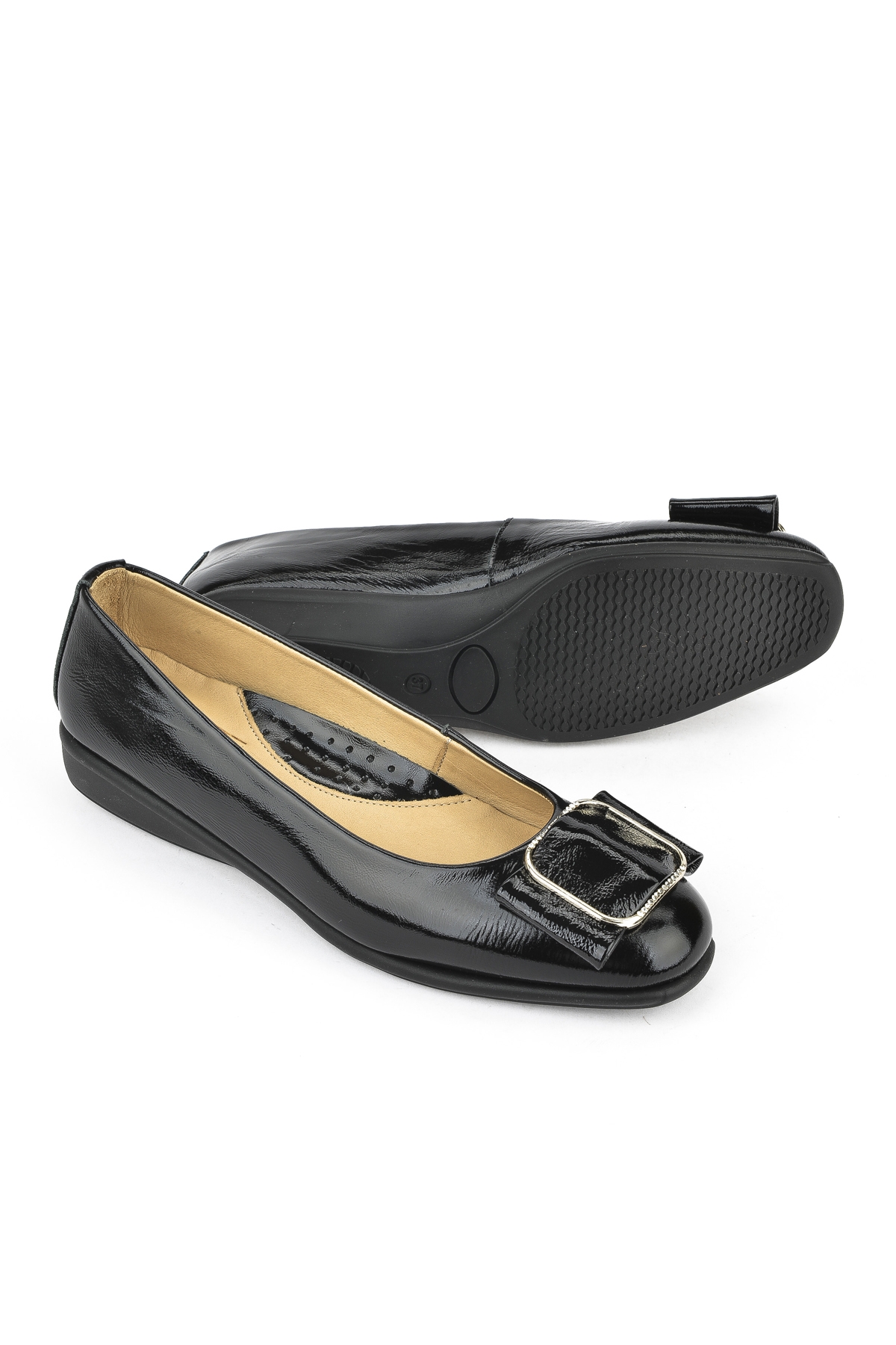 Kadın Hakiki Deri Konfor Babet 1511050Z22212 Siyah - Görsel 5