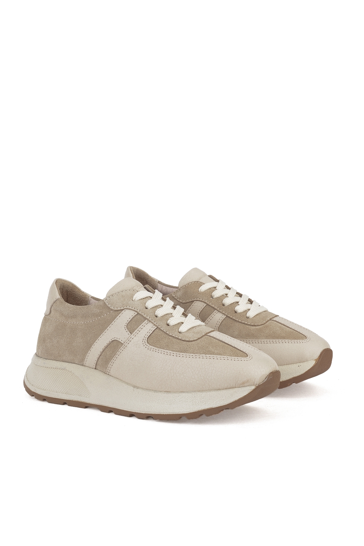 Kadın Hakiki Deri Sneaker 1511050Z2050 Bej - Görsel 3