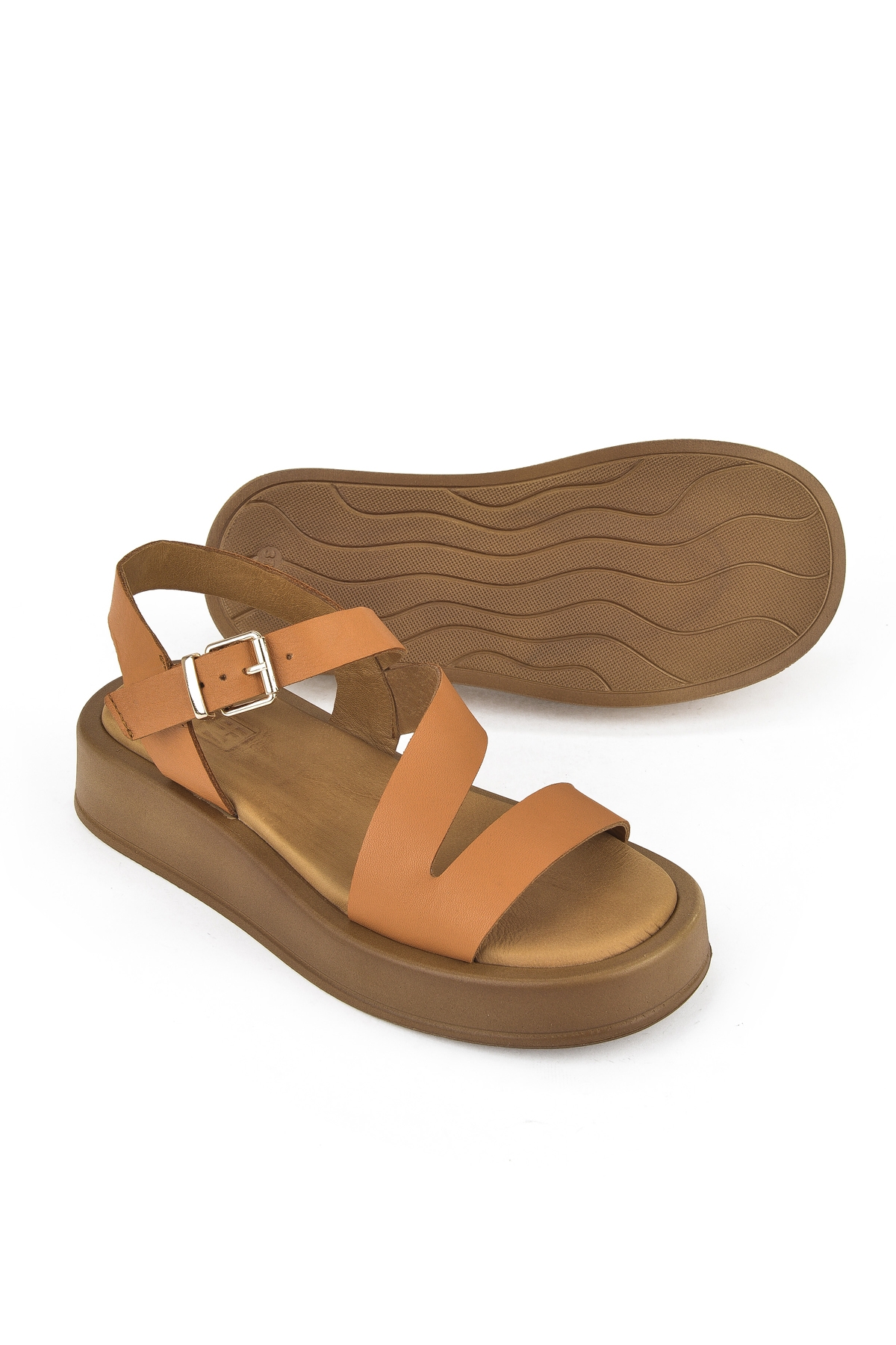 Hakiki Deri Kadın Sandalet 1511033Z442005 Taba - Görsel 5