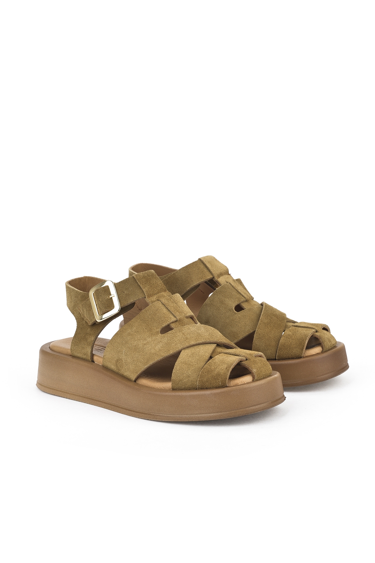 Hakiki Deri Kadın Sandalet 1511033Z25013 Tütün - Görsel 3