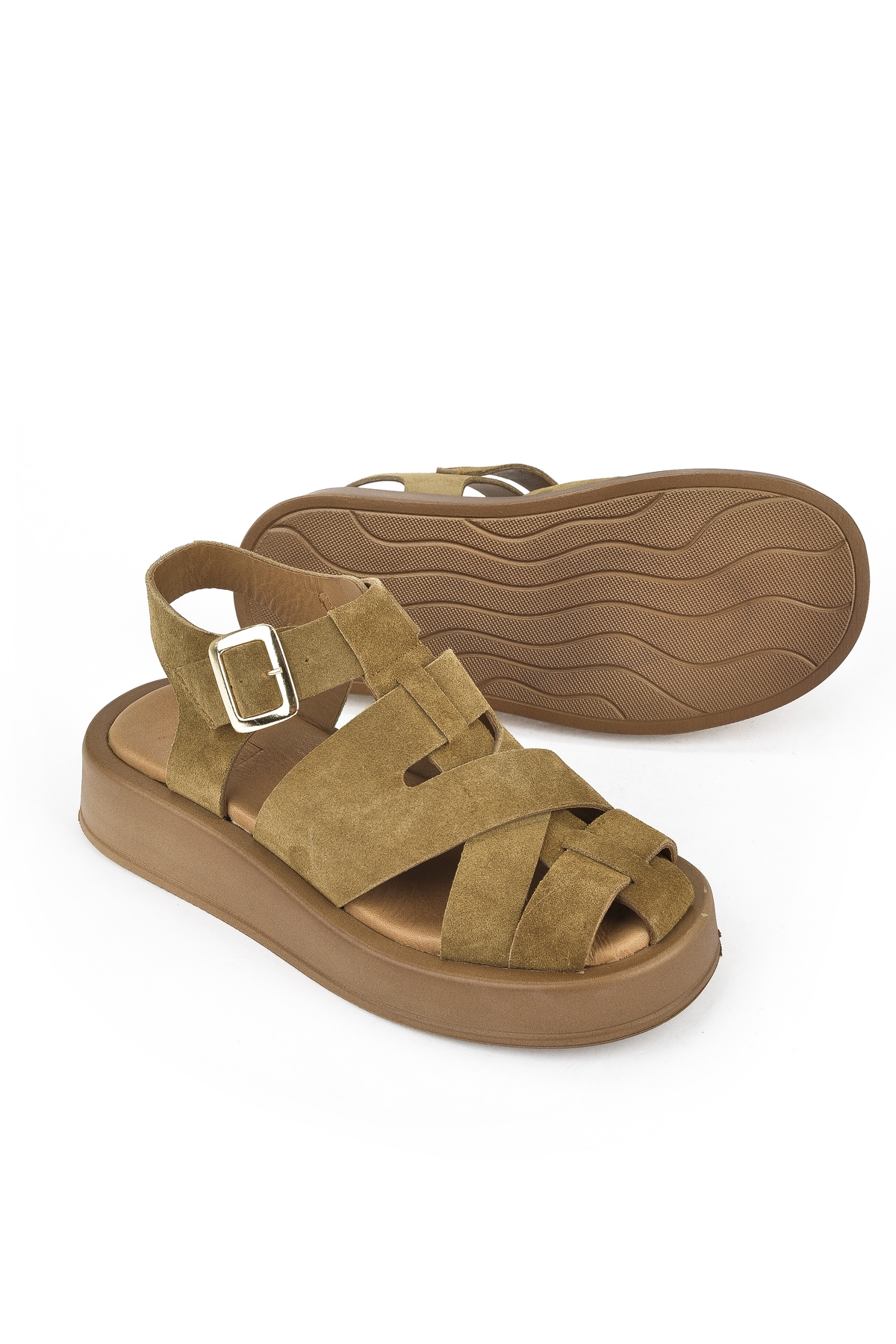 Hakiki Deri Kadın Sandalet 1511033Z25013 Tütün - Görsel 5