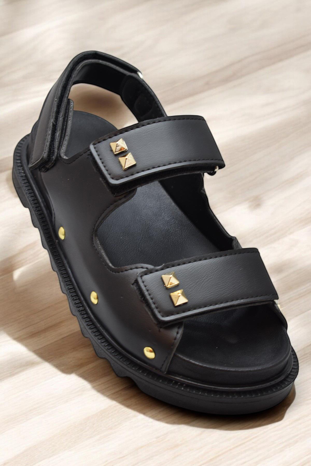 302L Ortopedik Taban Kadın Sandalet Günlük Kalın Taban Kadın Sandalet Terlik - Görsel 2