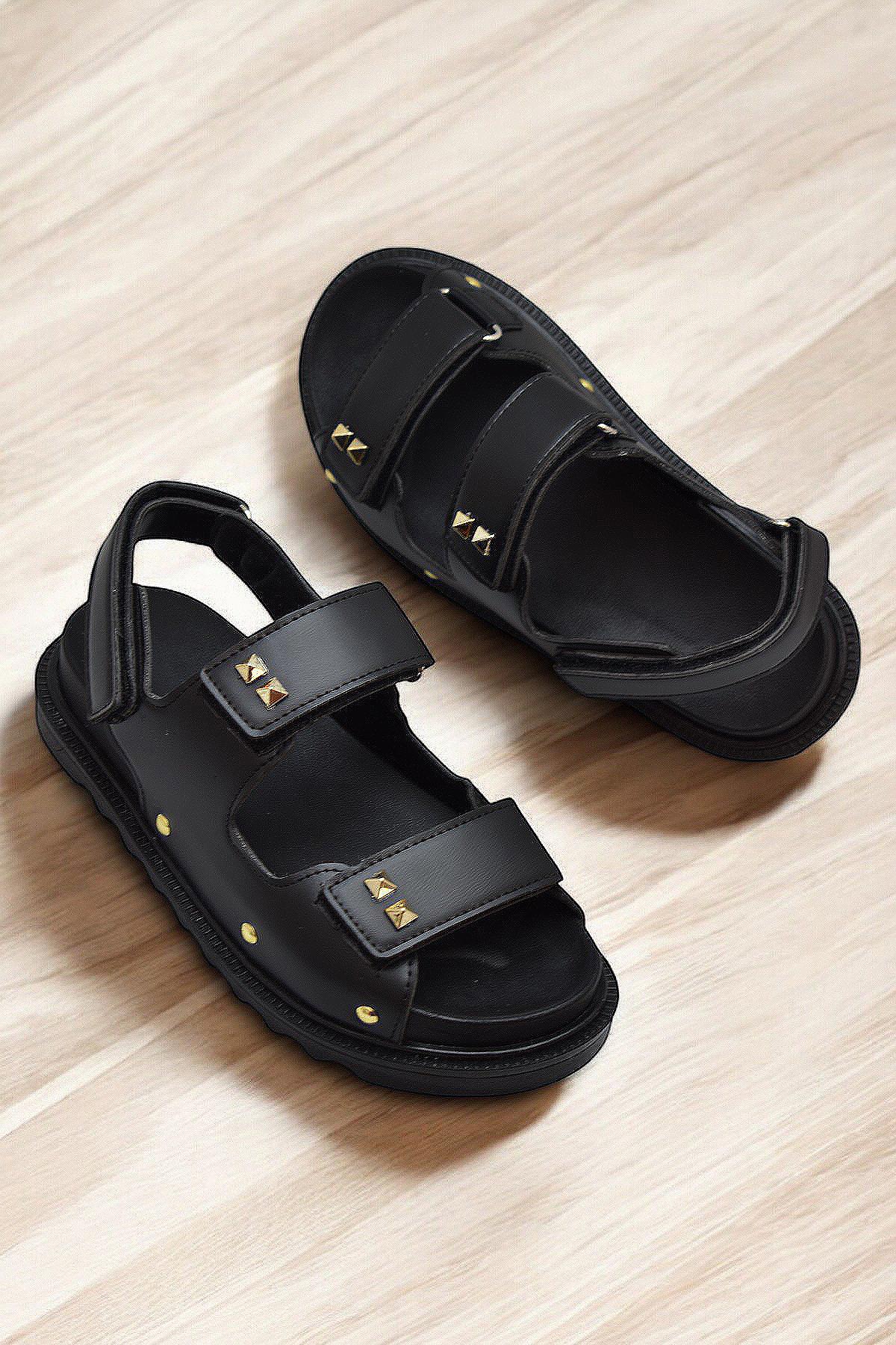 302L Ortopedik Taban Kadın Sandalet Günlük Kalın Taban Kadın Sandalet Terlik - Görsel 3