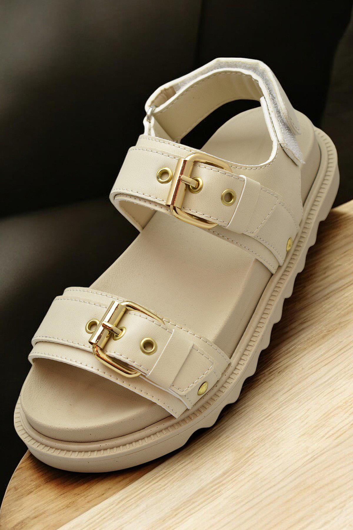 300L Ortopedik Taban Kadın Sandalet Günlük Kalın Taban Kadın Sandalet Terlik - Görsel 2