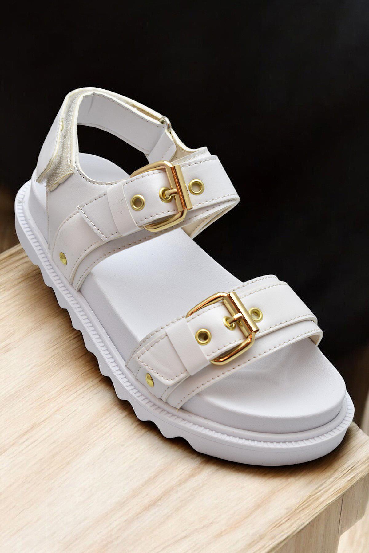 300L Ortopedik Taban Kadın Sandalet Günlük Kalın Taban Kadın Sandalet Terlik - Görsel 3