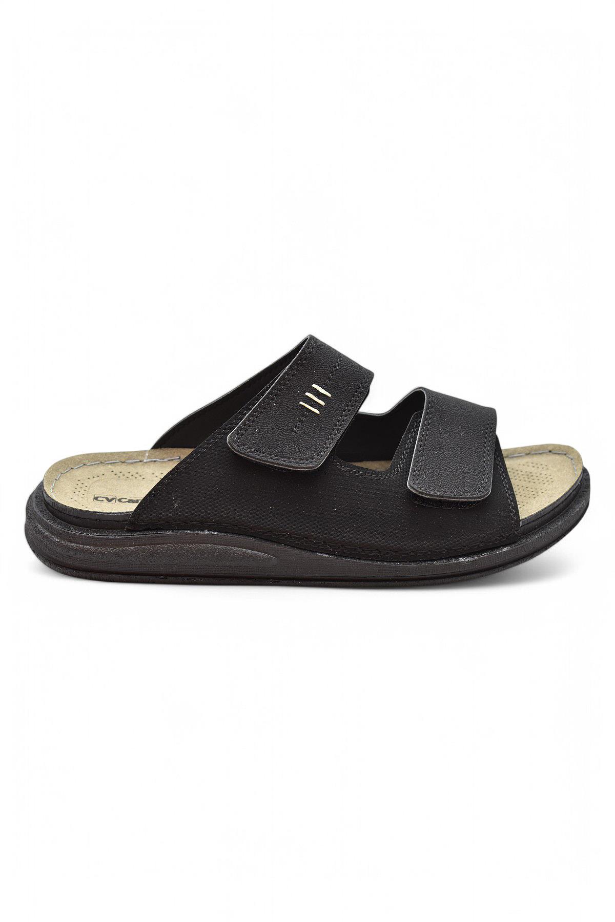 241115 Ortopedik Taban Erkek Terlik Erkek Cırtlı Terlik Sandalet - Görsel 2
