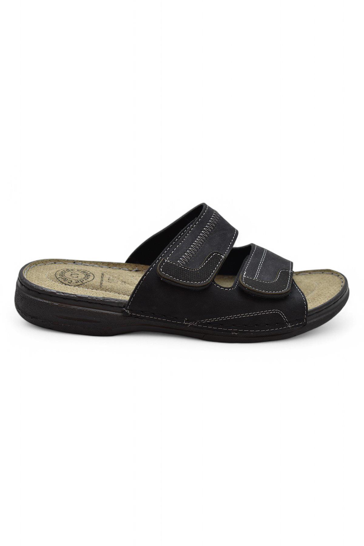 4412 Ortopedik Taban Erkek Terlik Erkek Cırtlı Terlik Sandalet - Görsel 2