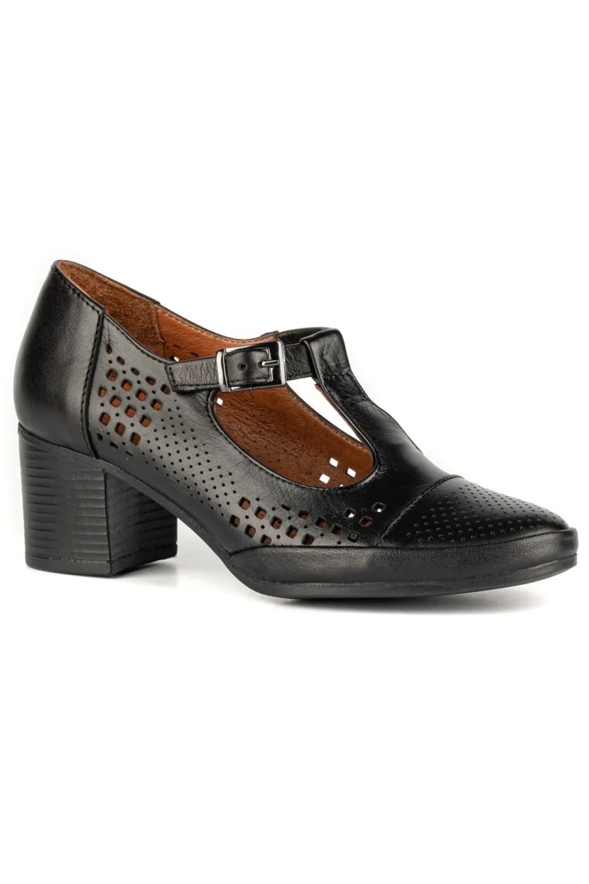 Cosmos Hakiki Deri Comfort Ortopedik Kadın Topuklu Ayakkabı - Görsel 4
