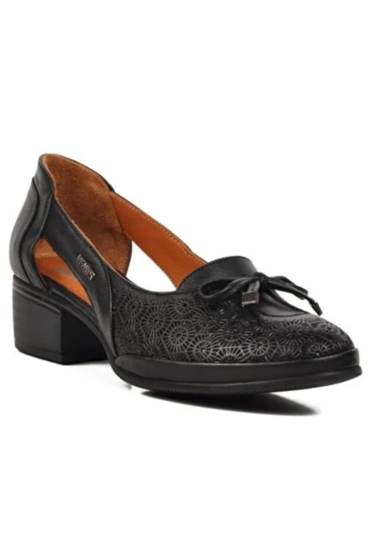 Opia Hakiki Deri Comfort Ortopedik Kadın Kısa Topuklu Ayakkabı - Görsel 2