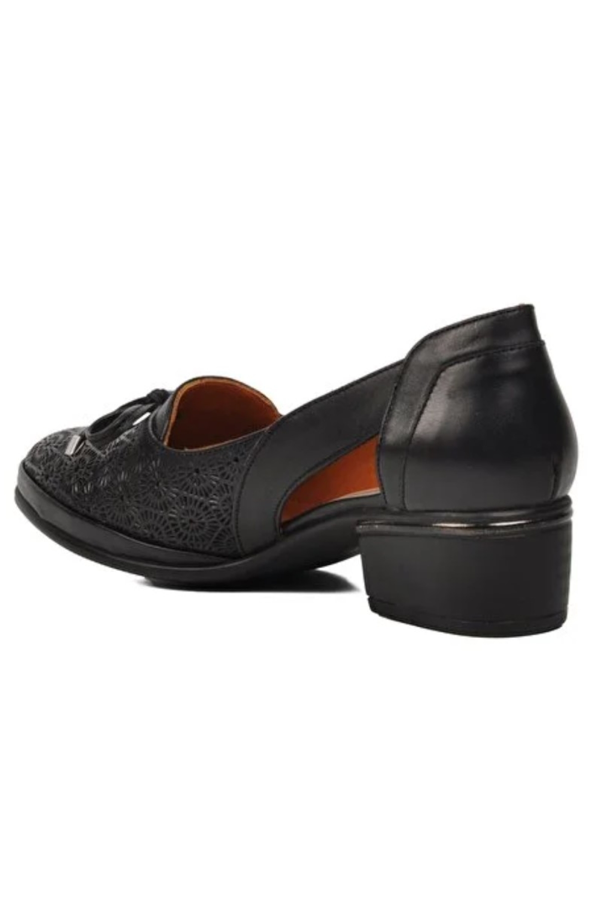 Opia Hakiki Deri Comfort Ortopedik Kadın Kısa Topuklu Ayakkabı - Görsel 6
