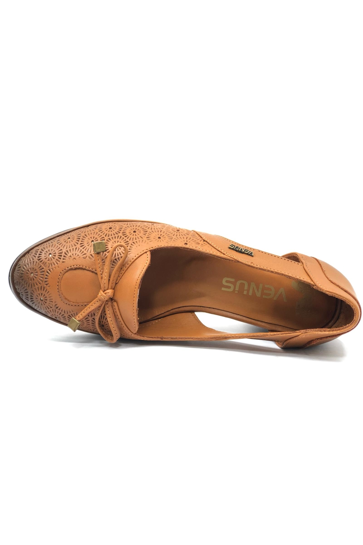 Opia Hakiki Deri Comfort Ortopedik Kadın Kısa Topuklu Ayakkabı - Görsel 8