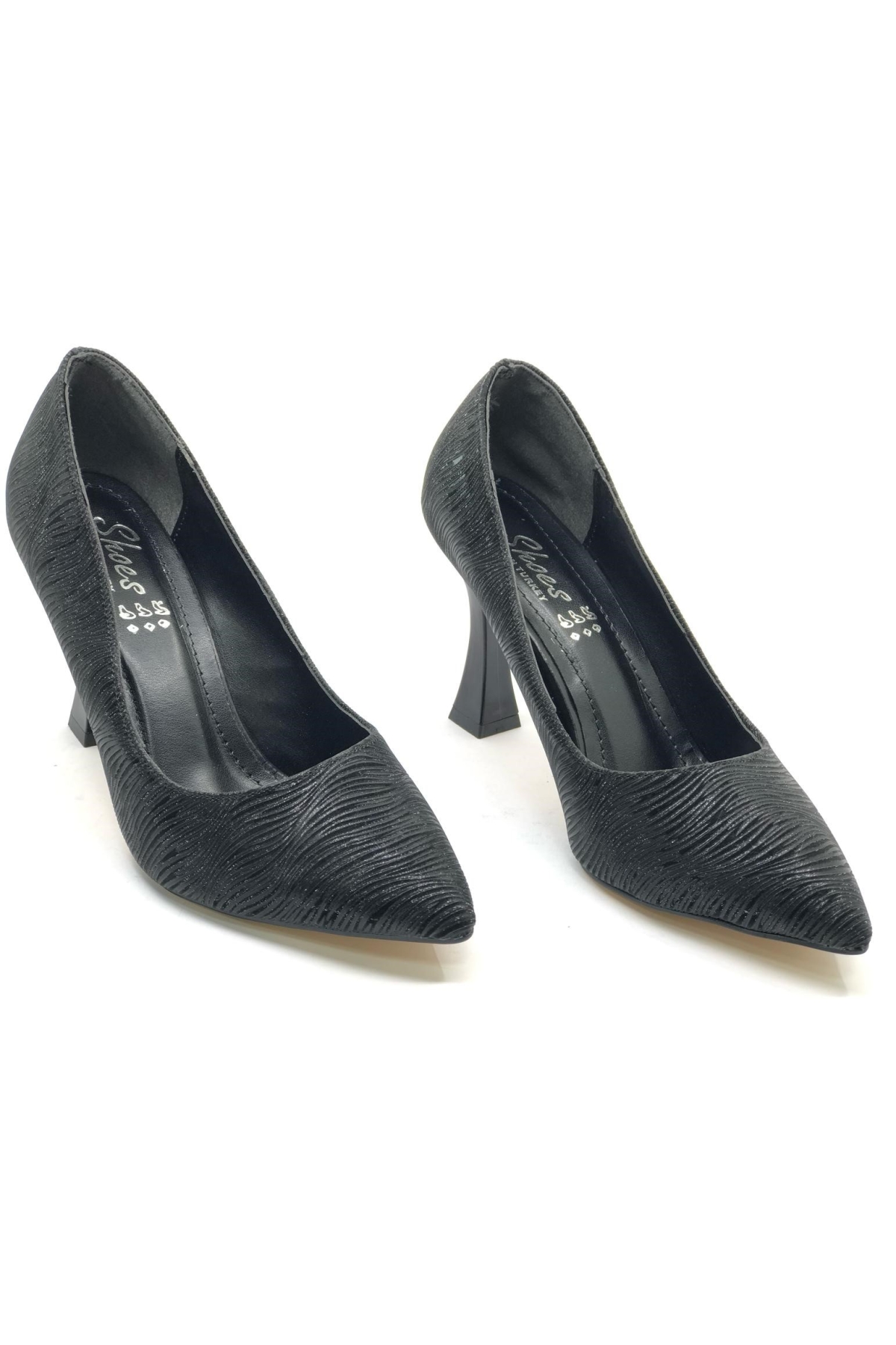 Seribo Desen Detaylı Stiletto Kadın Topuklu Ayakkabı - Görsel 4