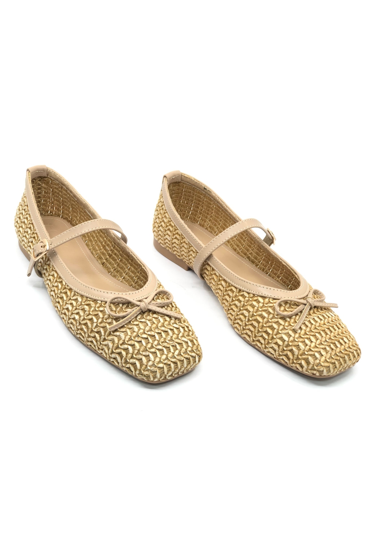 Hasır Fiyonk Detaylı Kadın Babet Ayakkabı - Görsel 3