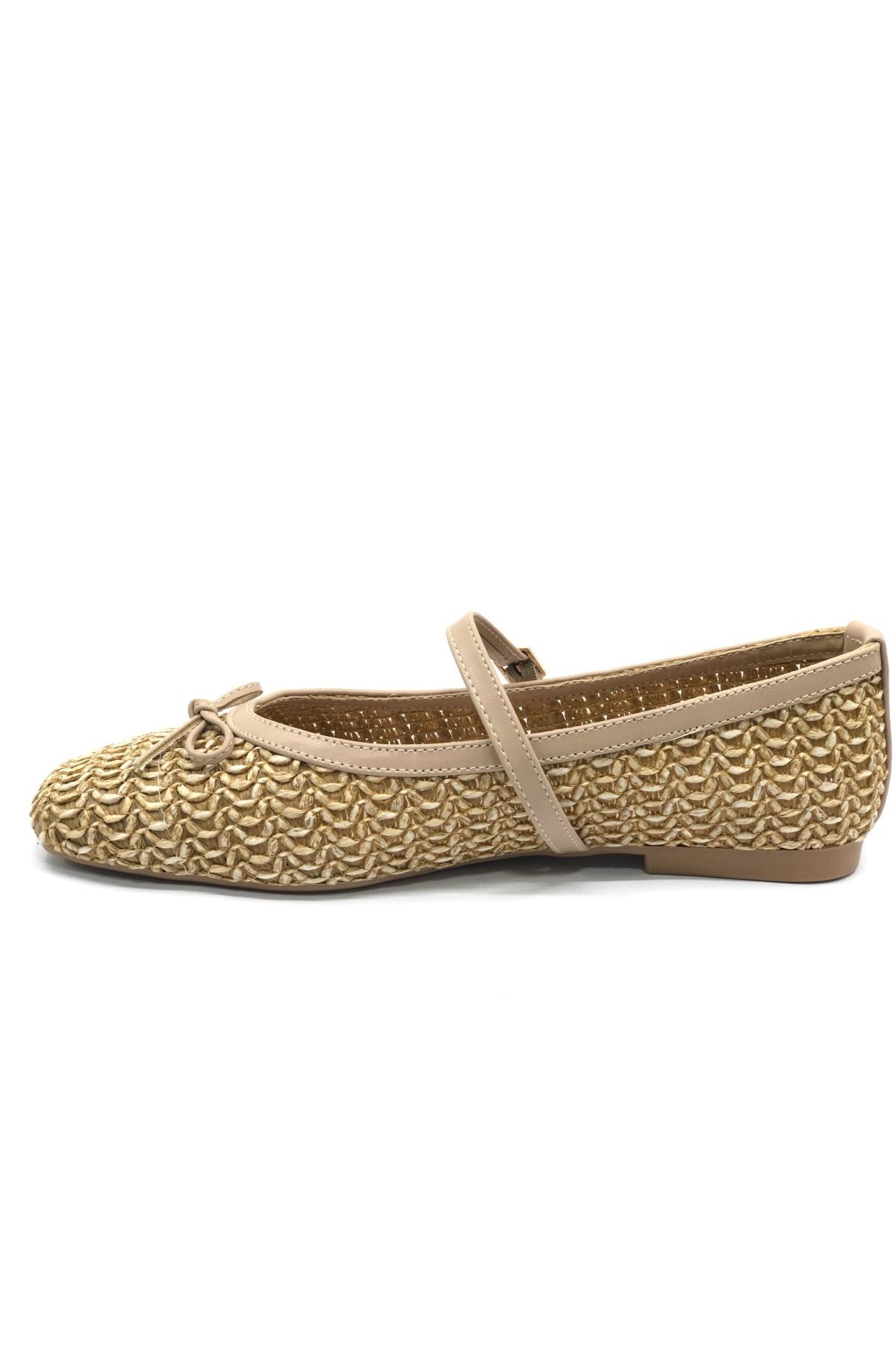 Hasır Fiyonk Detaylı Kadın Babet Ayakkabı - Görsel 7