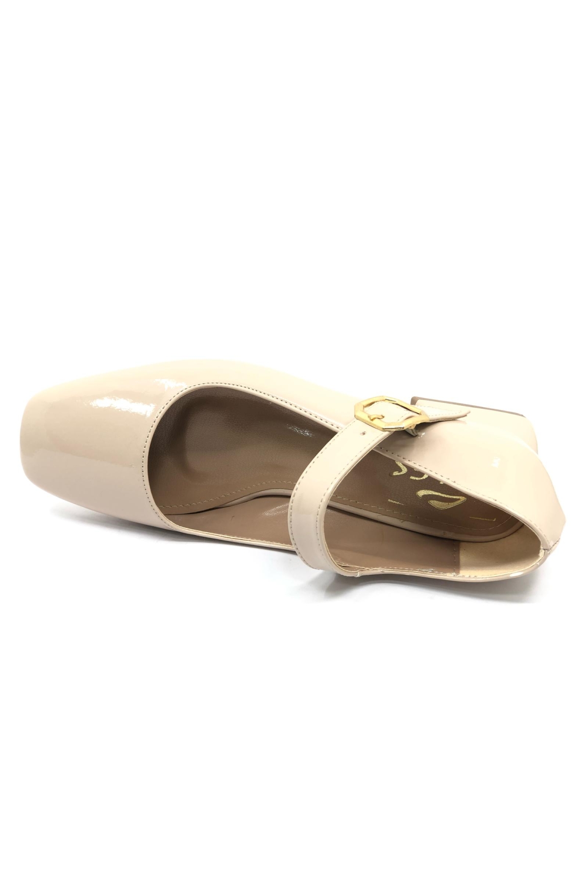 Pars Jane Küt Burunlu Kadın Kısa Topuklu Kadın Babet Ayakkabı - Görsel 5