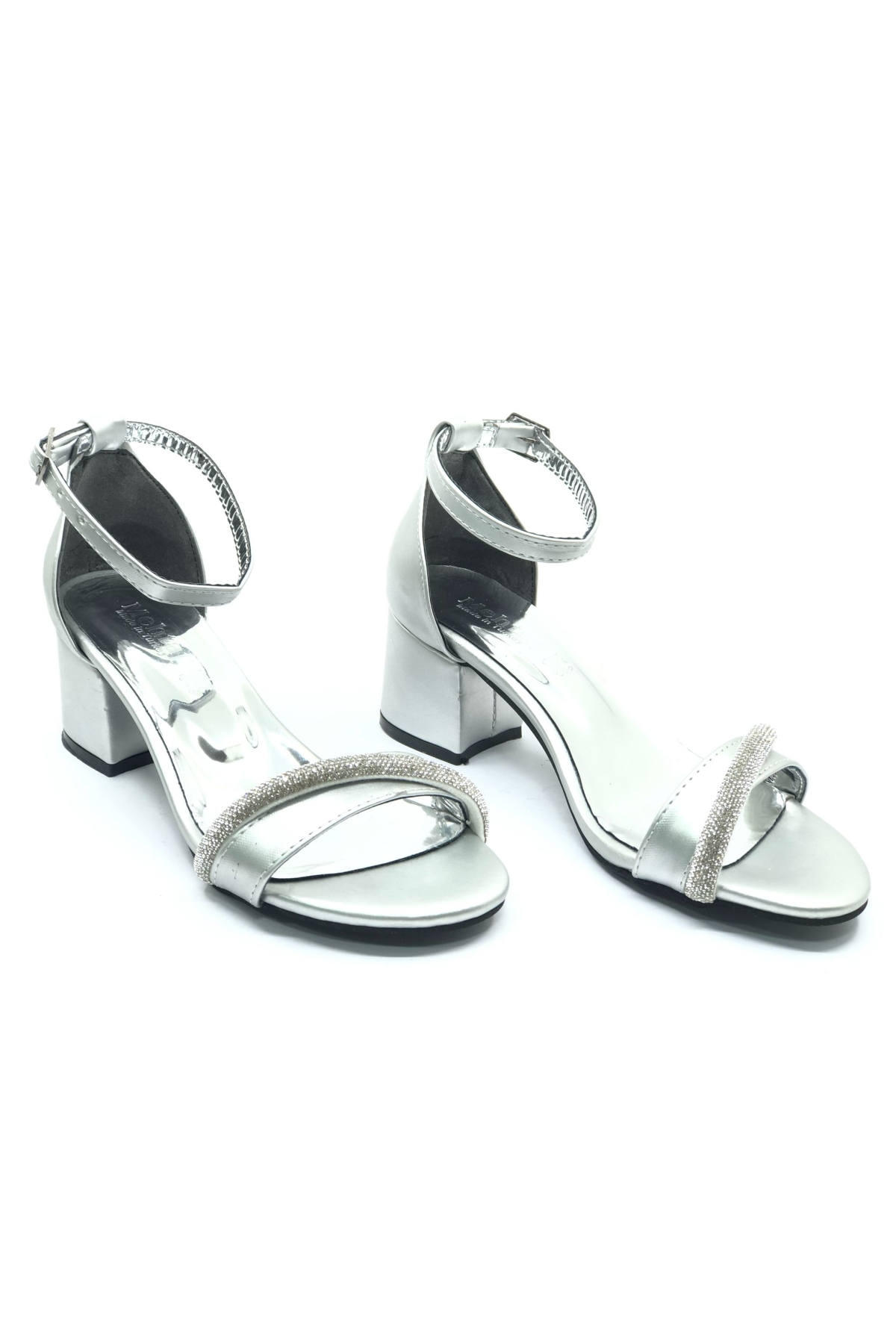 Şerit Taşlı Tek Bant 5 cm Kadın Topuklu Ayakkabı - Görsel 2