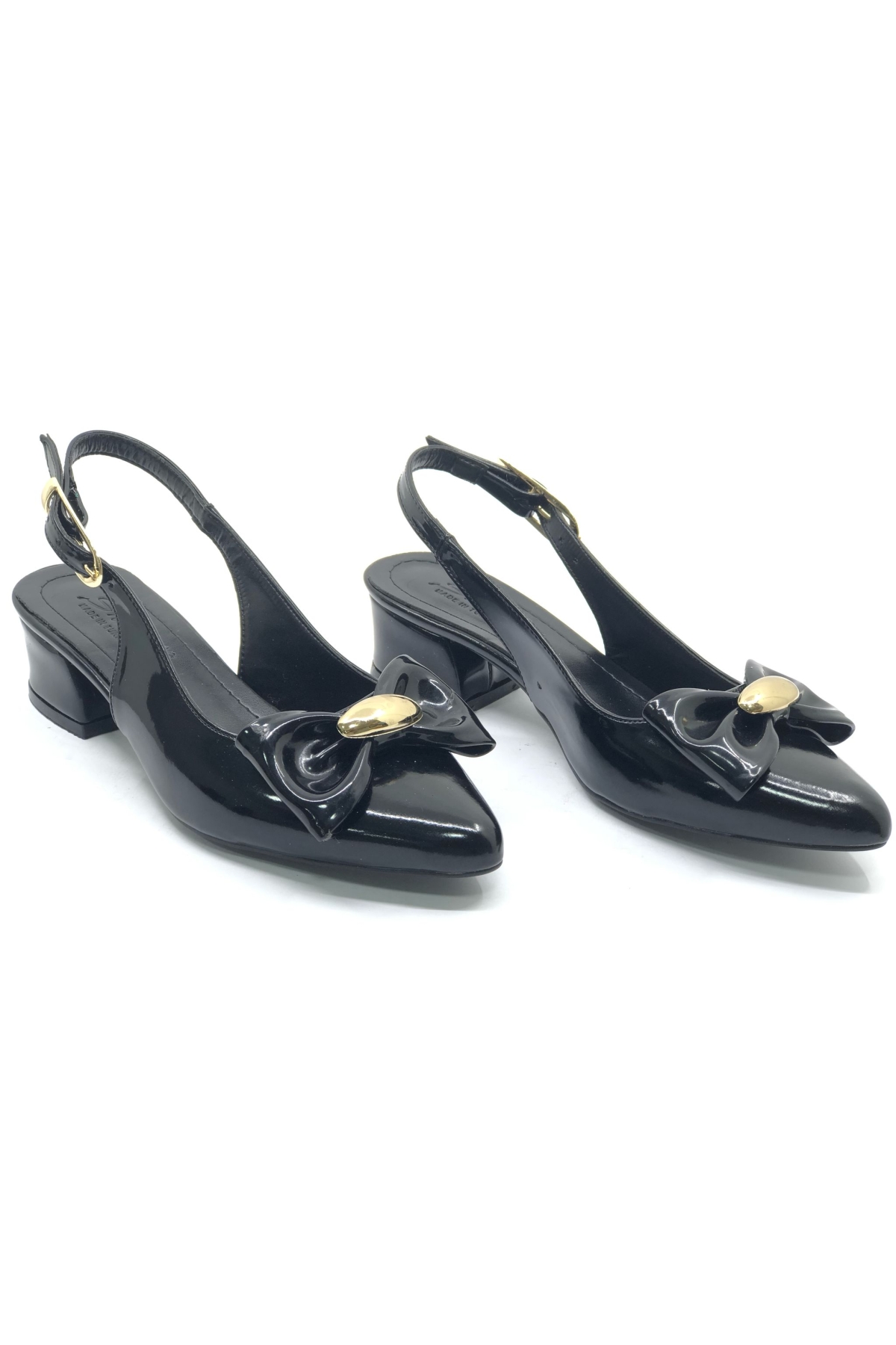 Arkası Açık Fiyonk Detaylı Klasik Kadın Topuklu Ayakkabı - Görsel 2