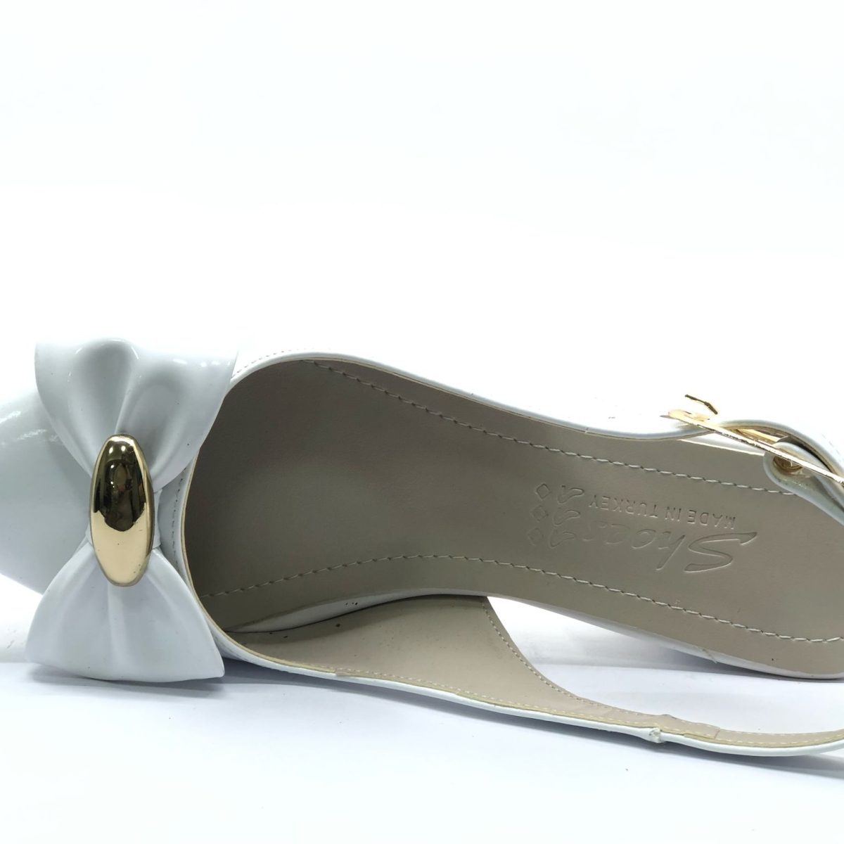 Arkası Açık Fiyonk Detaylı Klasik Kadın Topuklu Ayakkabı - Görsel 4