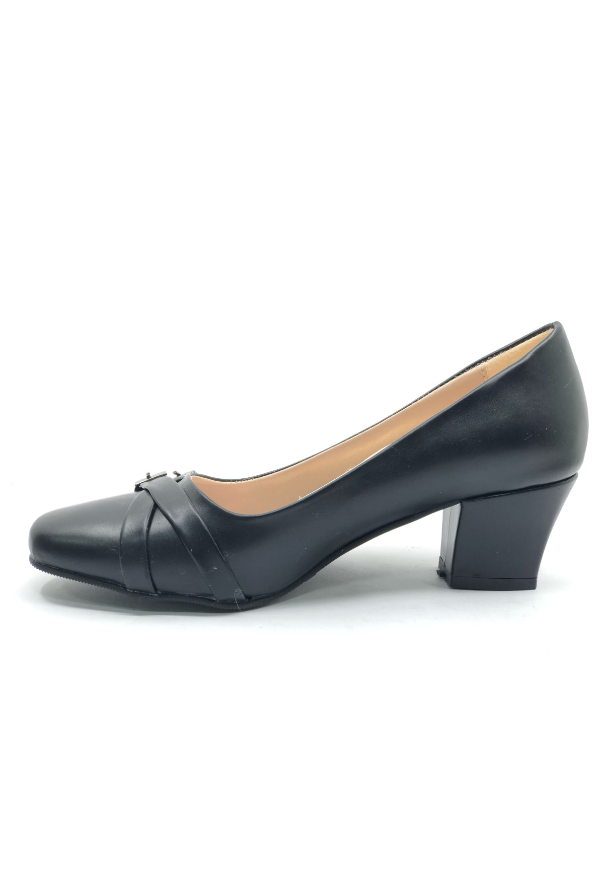 Çift Toka Detaylı Topuklu Kadın Klasik Ayakkabı - Görsel 7