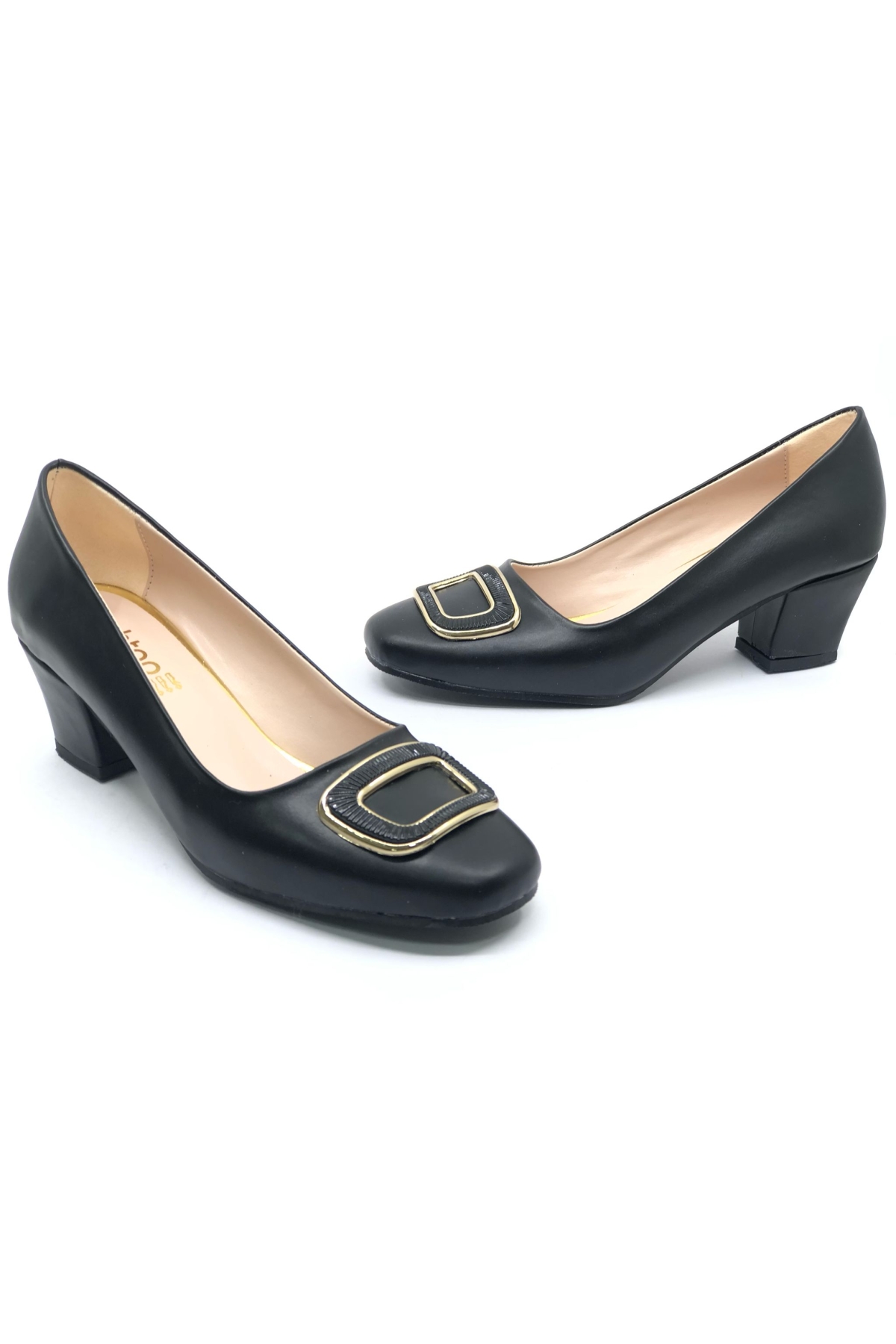 Toka Detaylı Topuklu Kadın Klasik Ayakkabı - Görsel 2