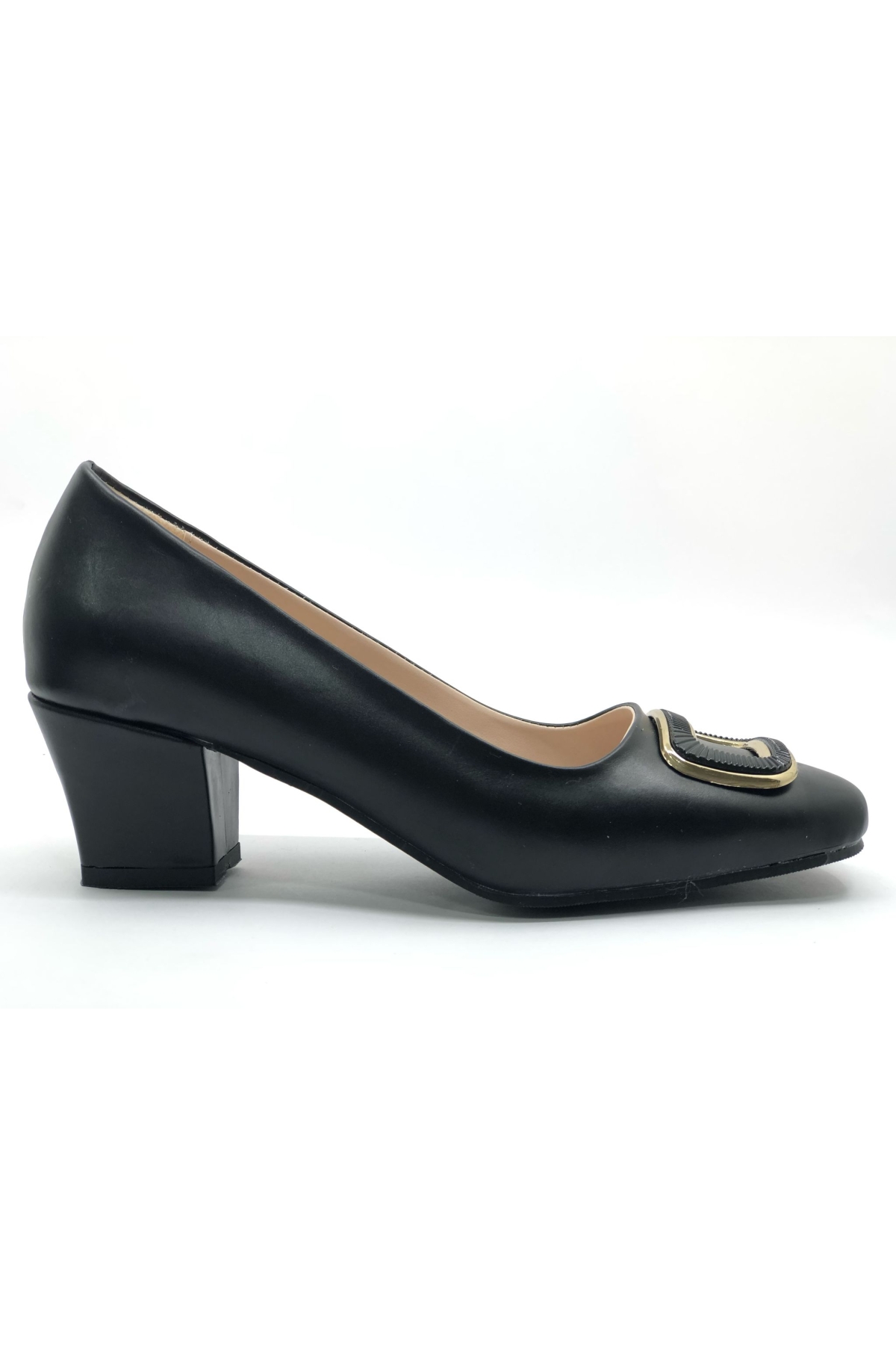 Toka Detaylı Topuklu Kadın Klasik Ayakkabı - Görsel 4