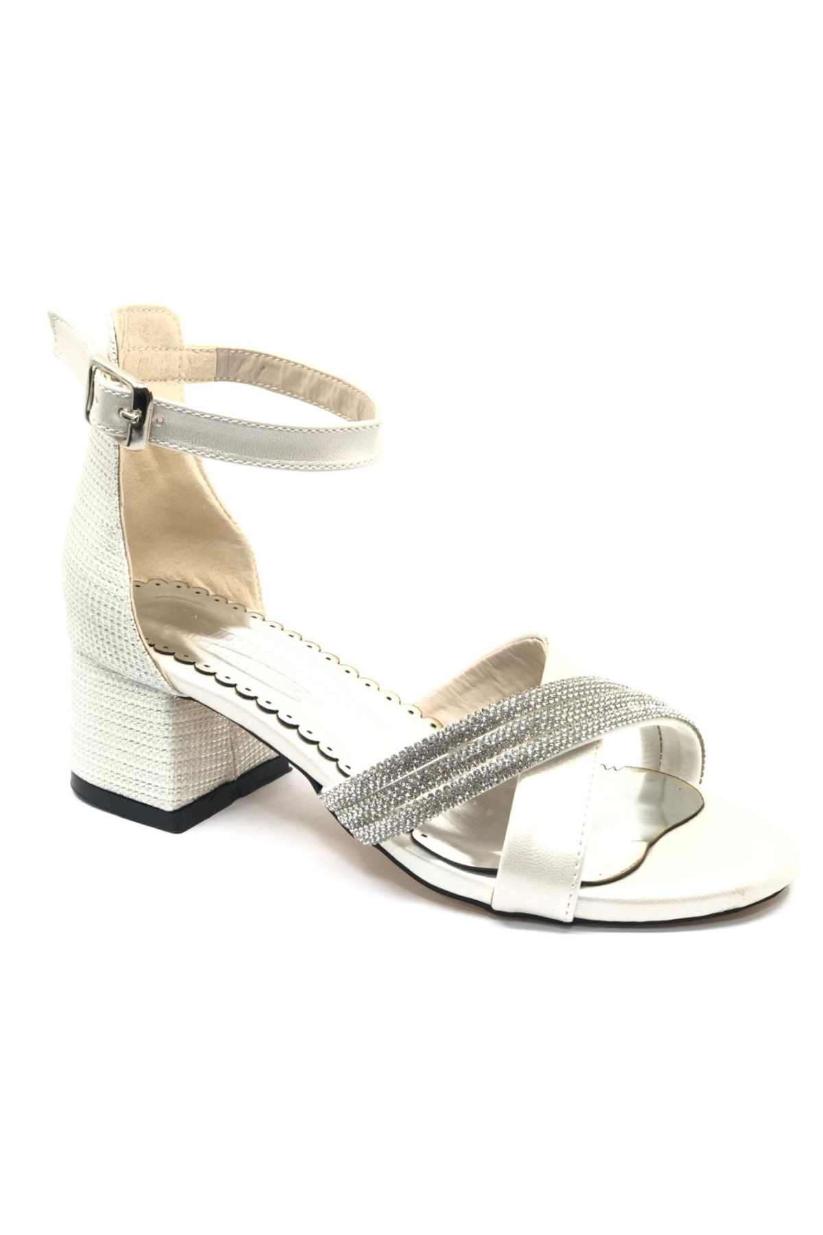 2727 Kız Çocuk Abiye Taşlı Topuklu Ayakkabı - Görsel 2