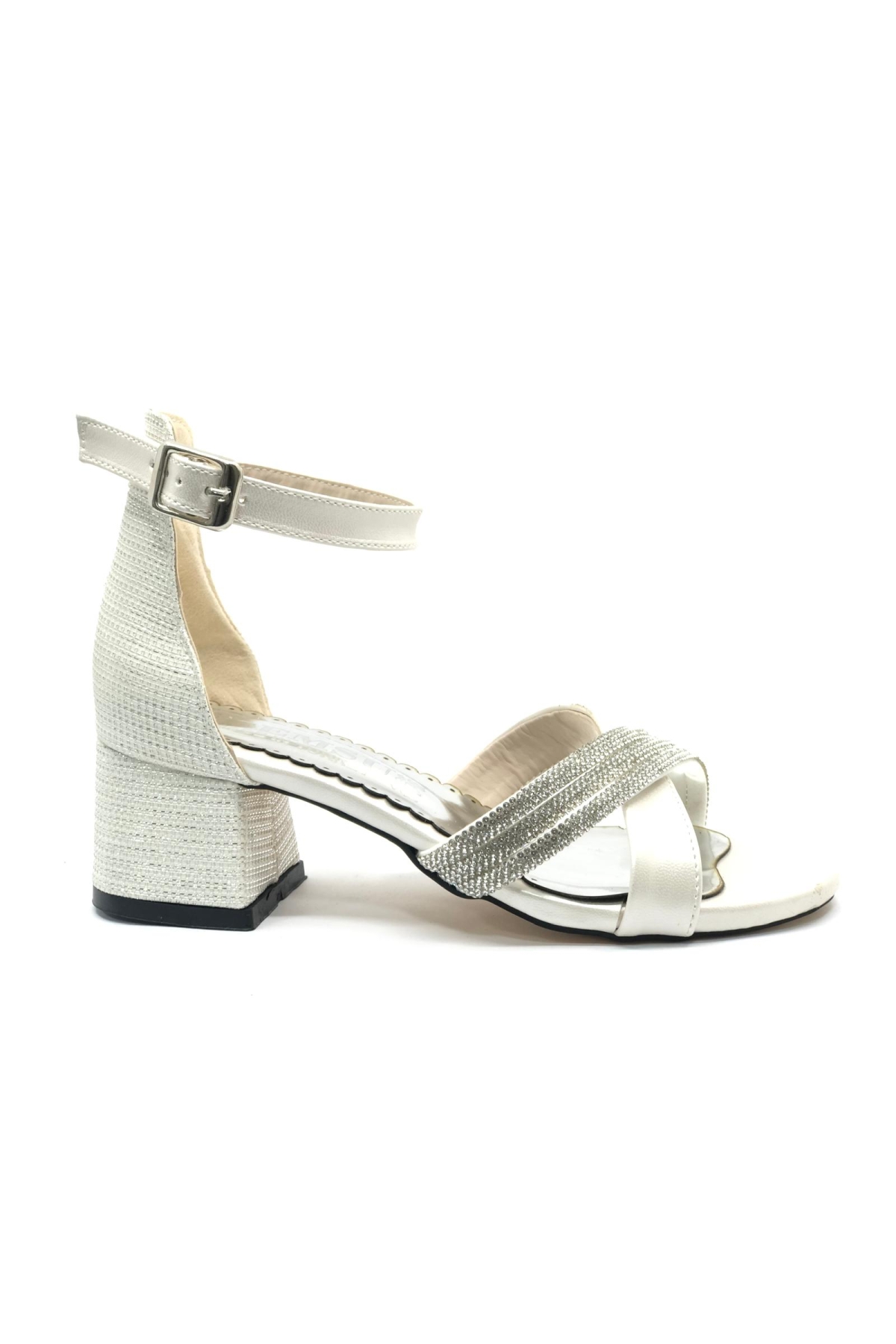 2727 Kız Çocuk Abiye Taşlı Topuklu Ayakkabı - Görsel 4