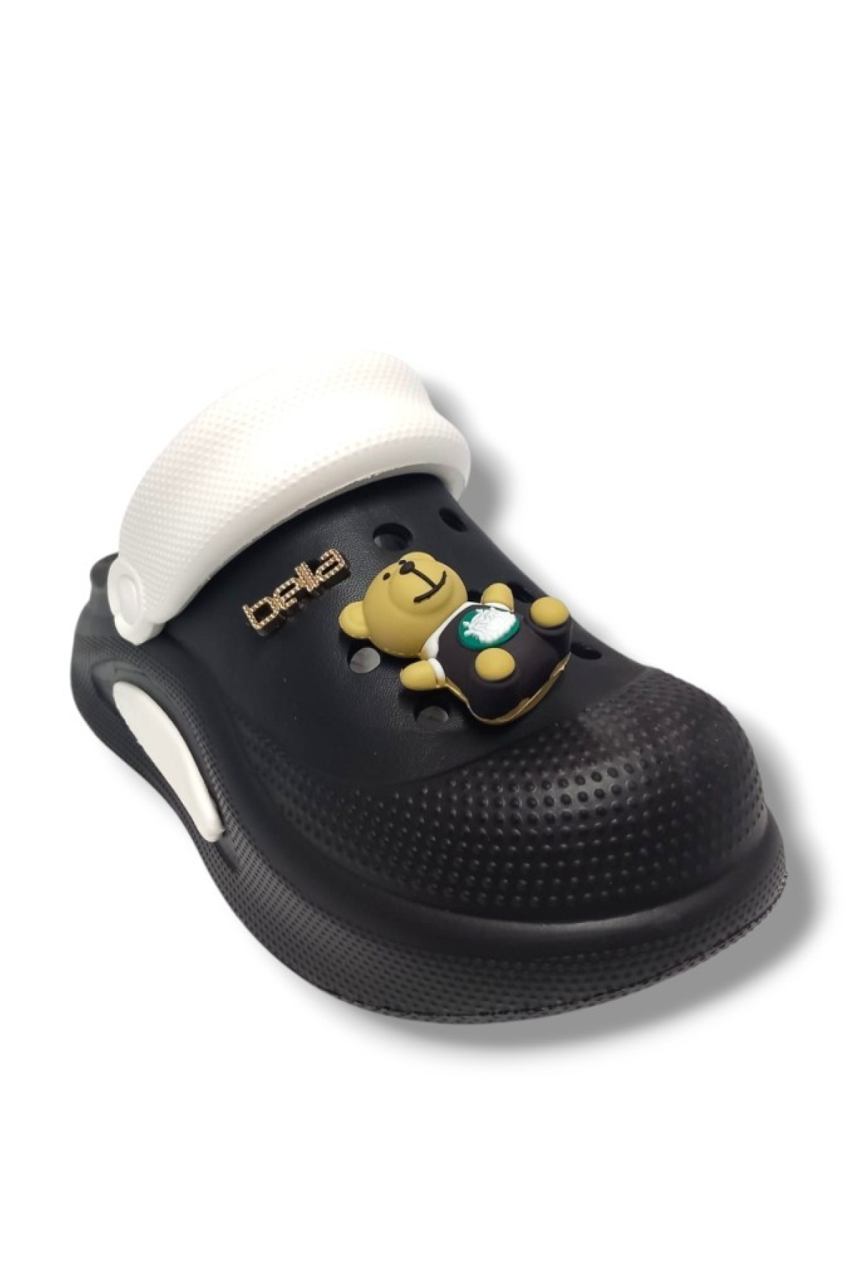 Akınal E468.Z.0002-25 Figürlü Anatomik Sabo Terlik Siyah Beyaz 36-40 - Görsel 2