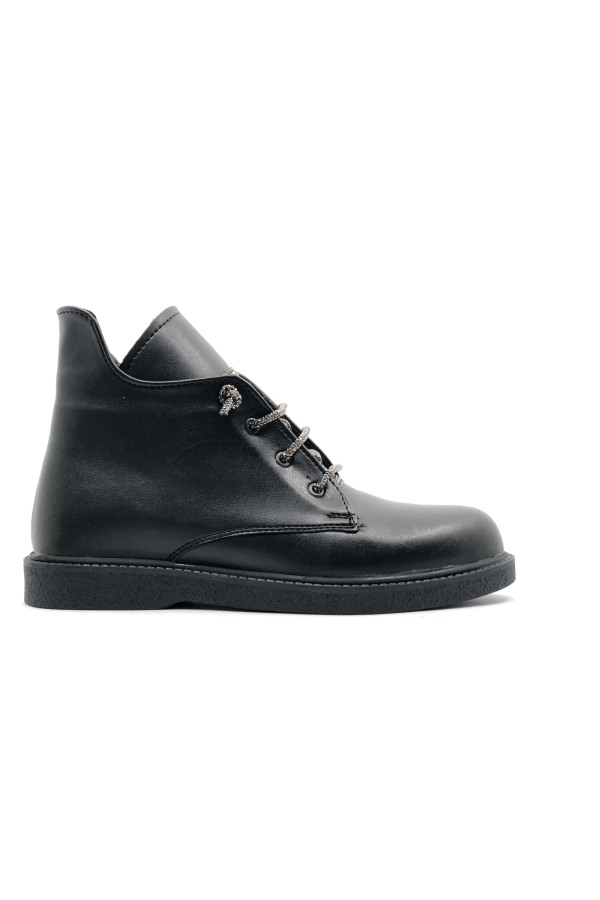 Kauçuk Kaymaz Taban Taş Bağcık Detaylı Kadın Bot - Görsel 3