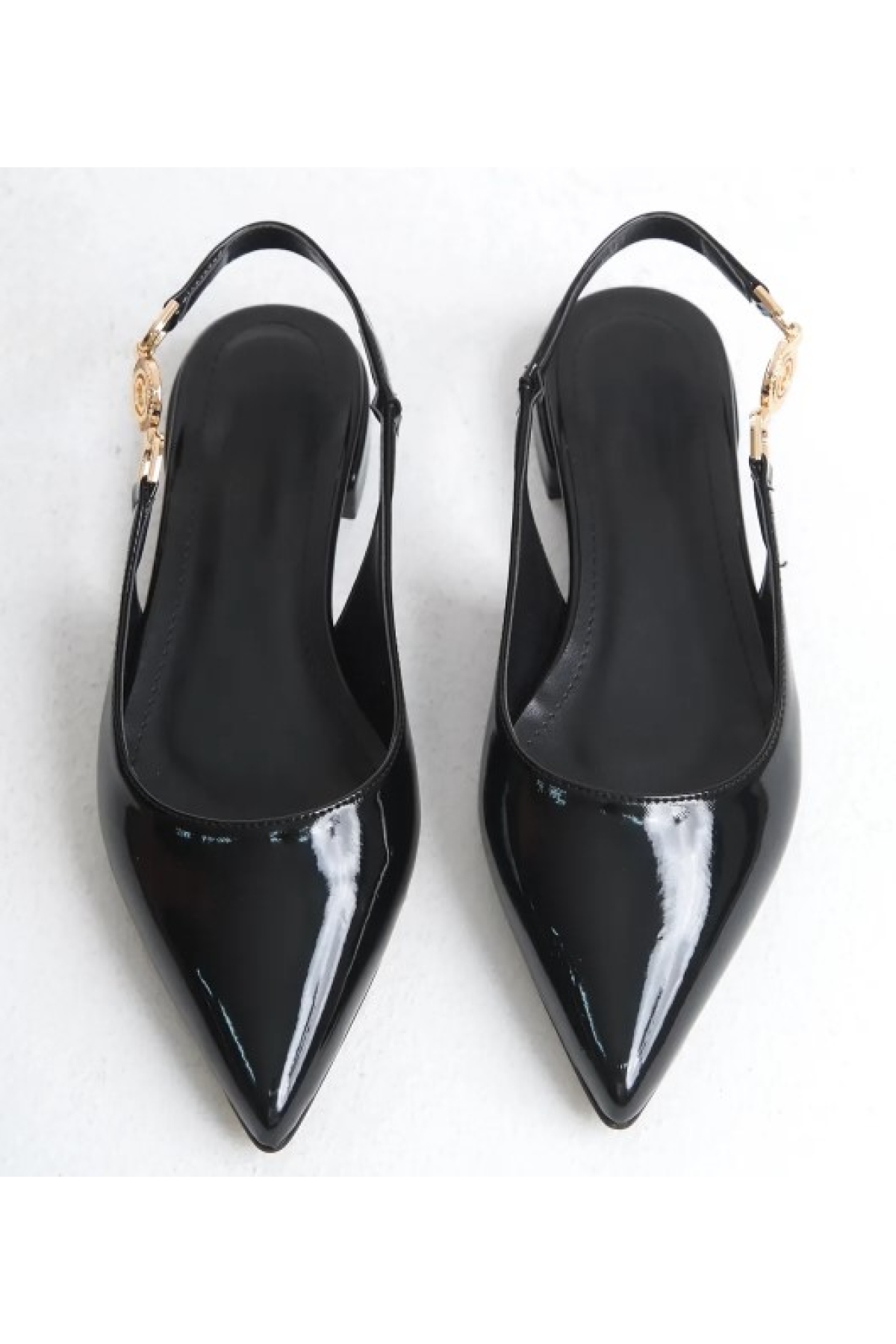 Yan Toka Detaylı Arkası Açık Kadın Babet Ayakkabı - Görsel 7