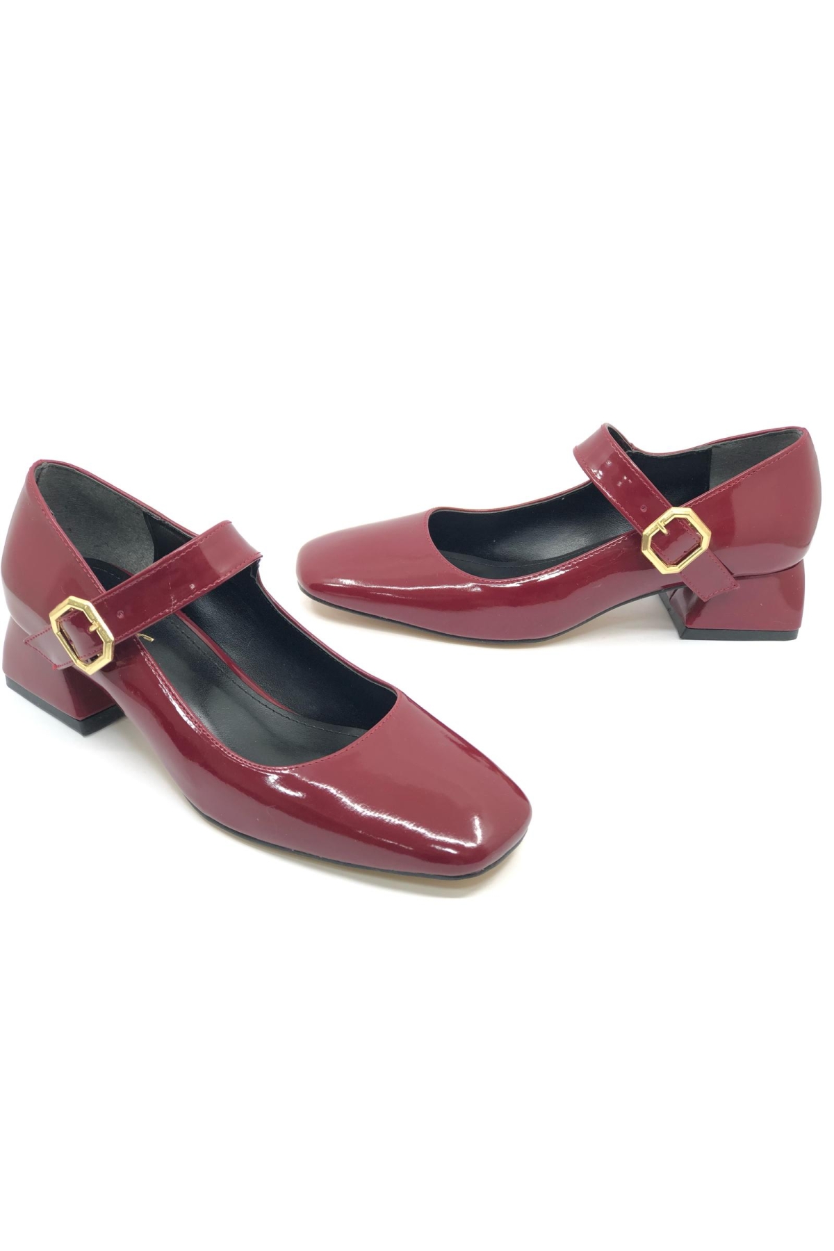 Pars Jane Küt Burunlu Kadın Kısa Topuklu Kadın Babet Ayakkabı - Görsel 4