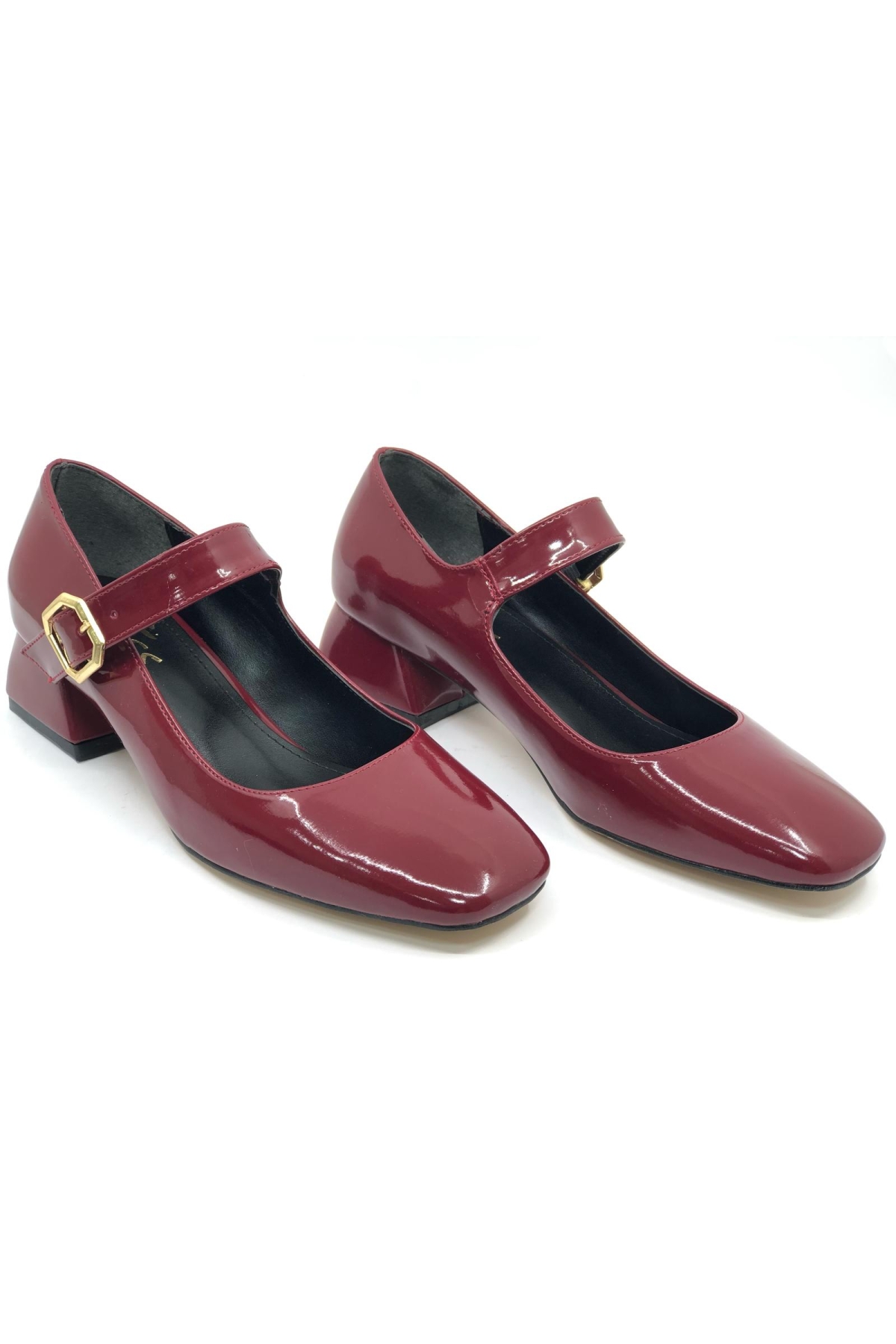 Pars Jane Küt Burunlu Kadın Kısa Topuklu Kadın Babet Ayakkabı - Görsel 5