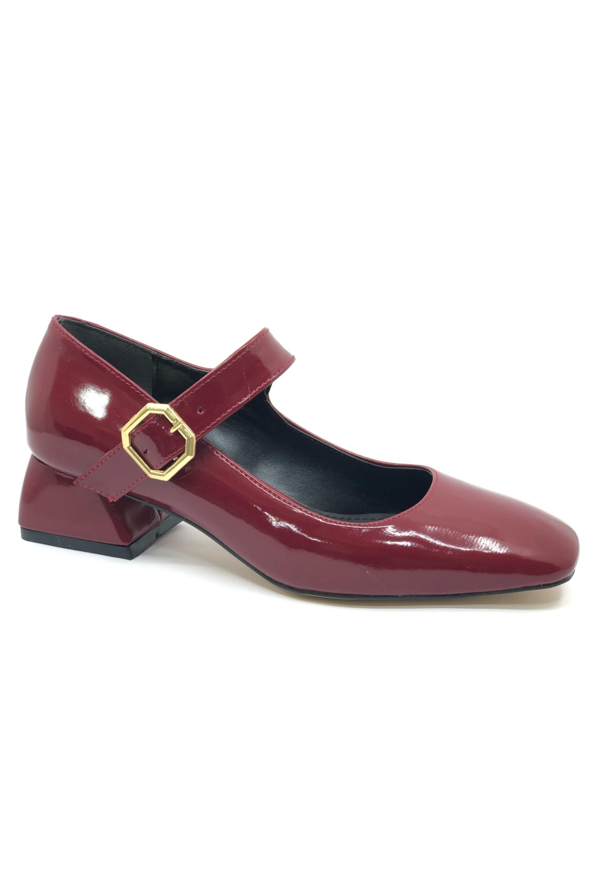 Pars Jane Küt Burunlu Kadın Kısa Topuklu Kadın Babet Ayakkabı - Görsel 6