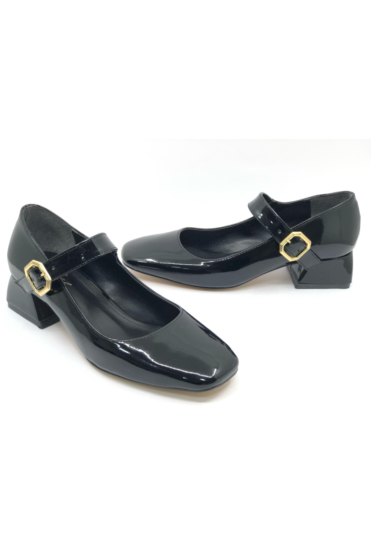 Pars Jane Küt Burunlu Kadın Kısa Topuklu Kadın Babet Ayakkabı - Görsel 4