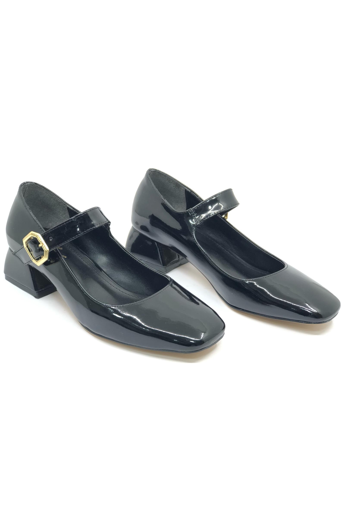 Pars Jane Küt Burunlu Kadın Kısa Topuklu Kadın Babet Ayakkabı - Görsel 5