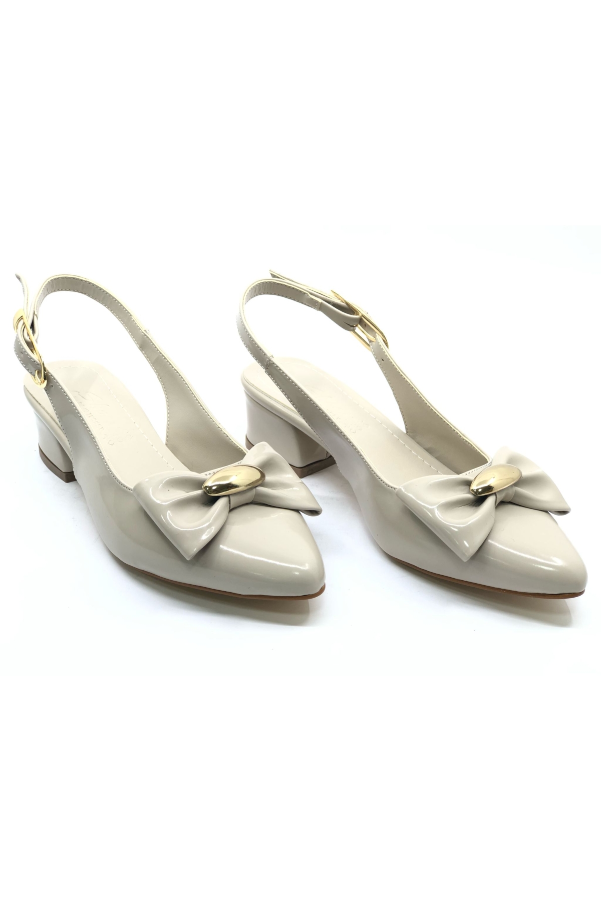 Arkası Açık Fiyonk Detaylı Klasik Kadın Topuklu Ayakkabı - Görsel 5