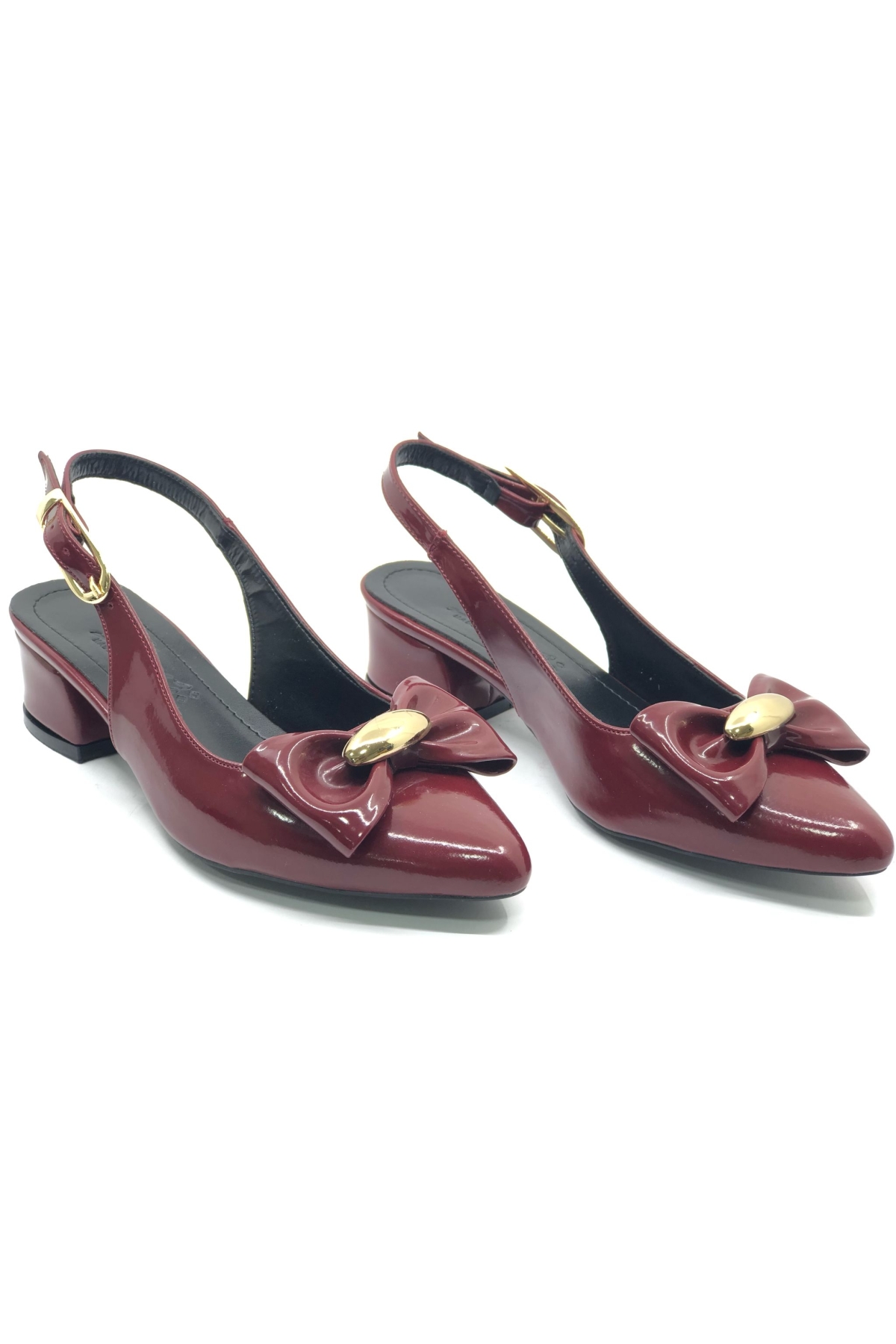 Arkası Açık Fiyonk Detaylı Klasik Kadın Topuklu Ayakkabı - Görsel 5