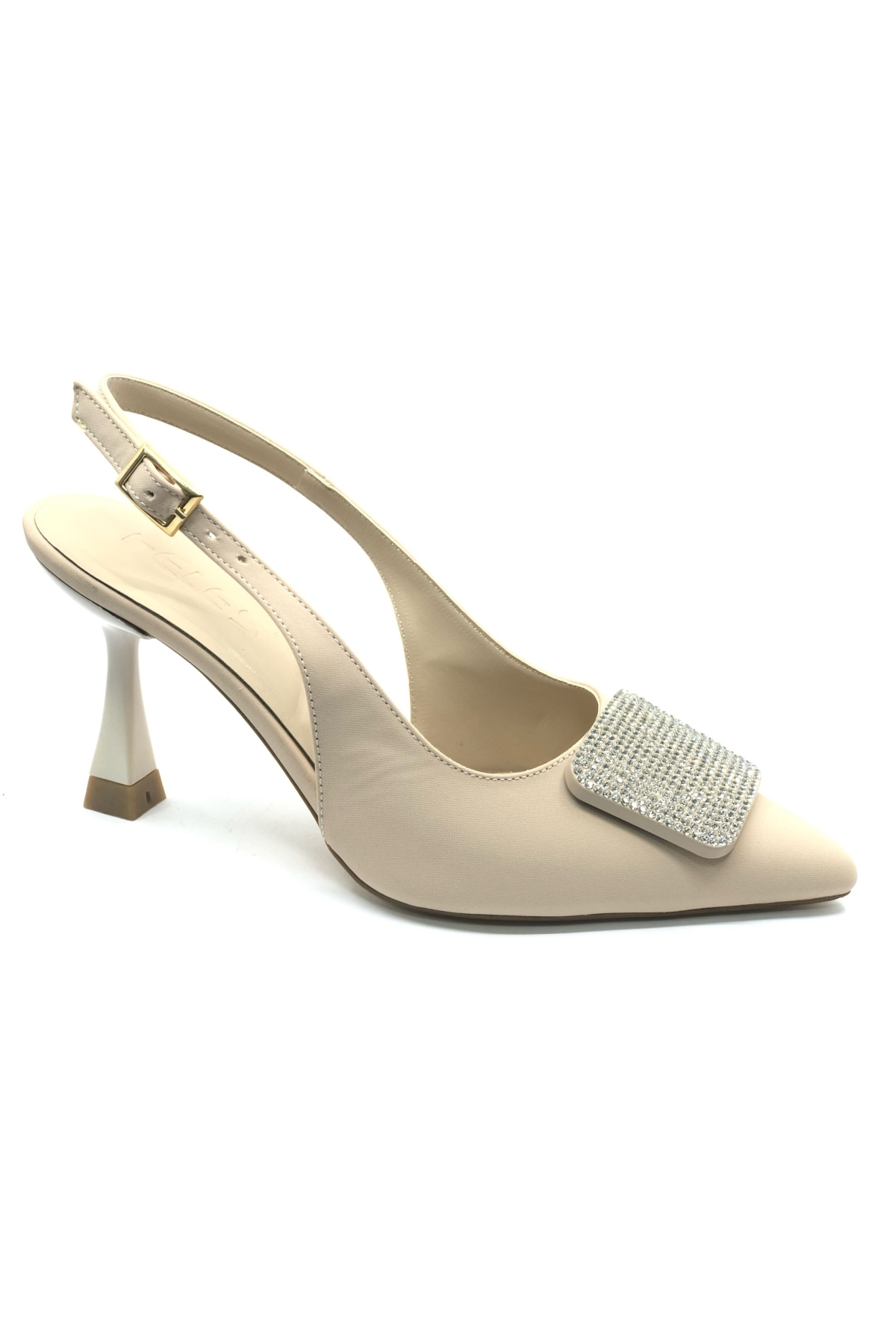 Toka Taş Detaylı Arkası Açık Stiletto Kadın Topuklu Ayakkabı - Görsel 2