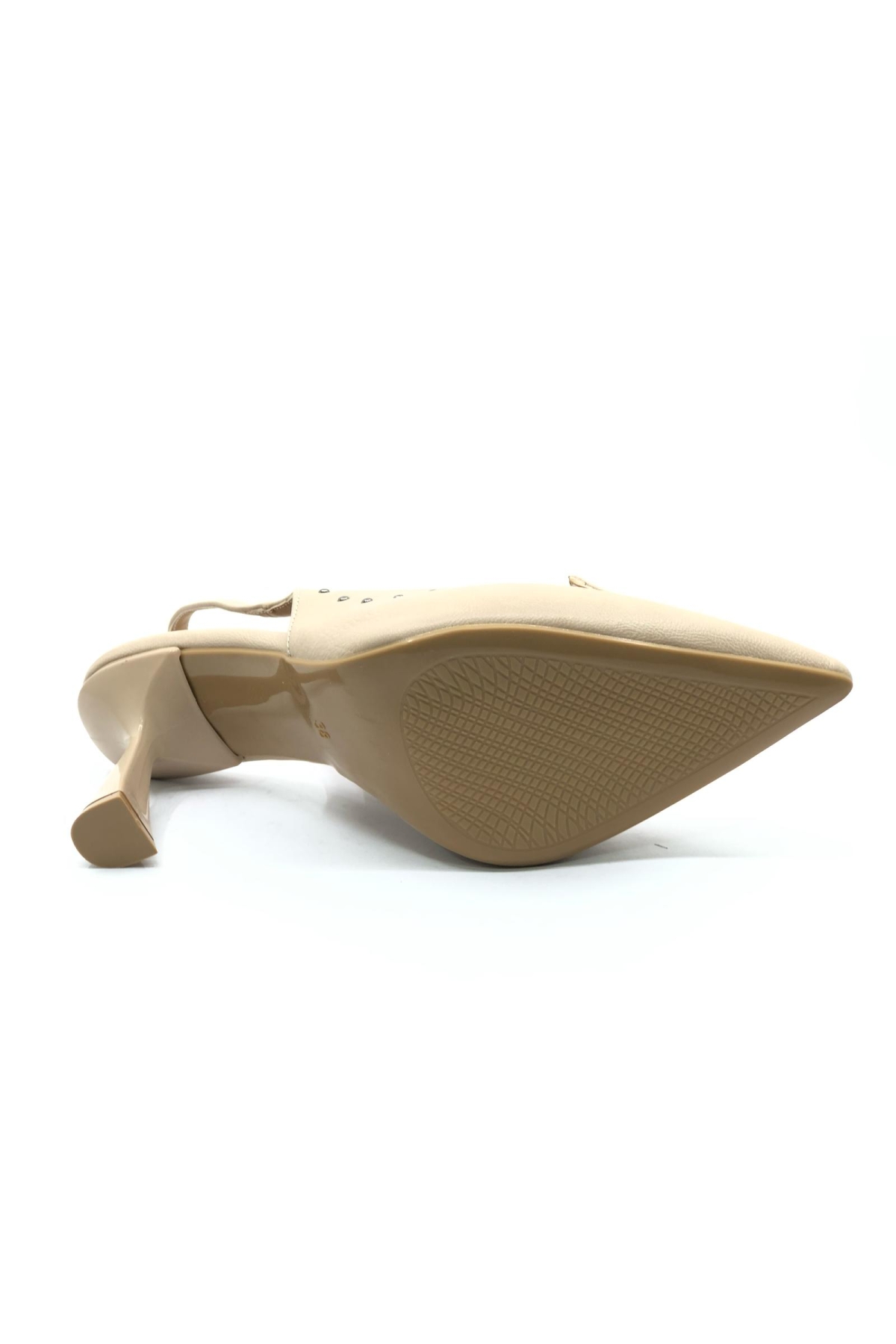 Zımba Kurdela Detaylı Arkası Açık Stiletto Kadın Topuklu Ayakkabı - Görsel 8