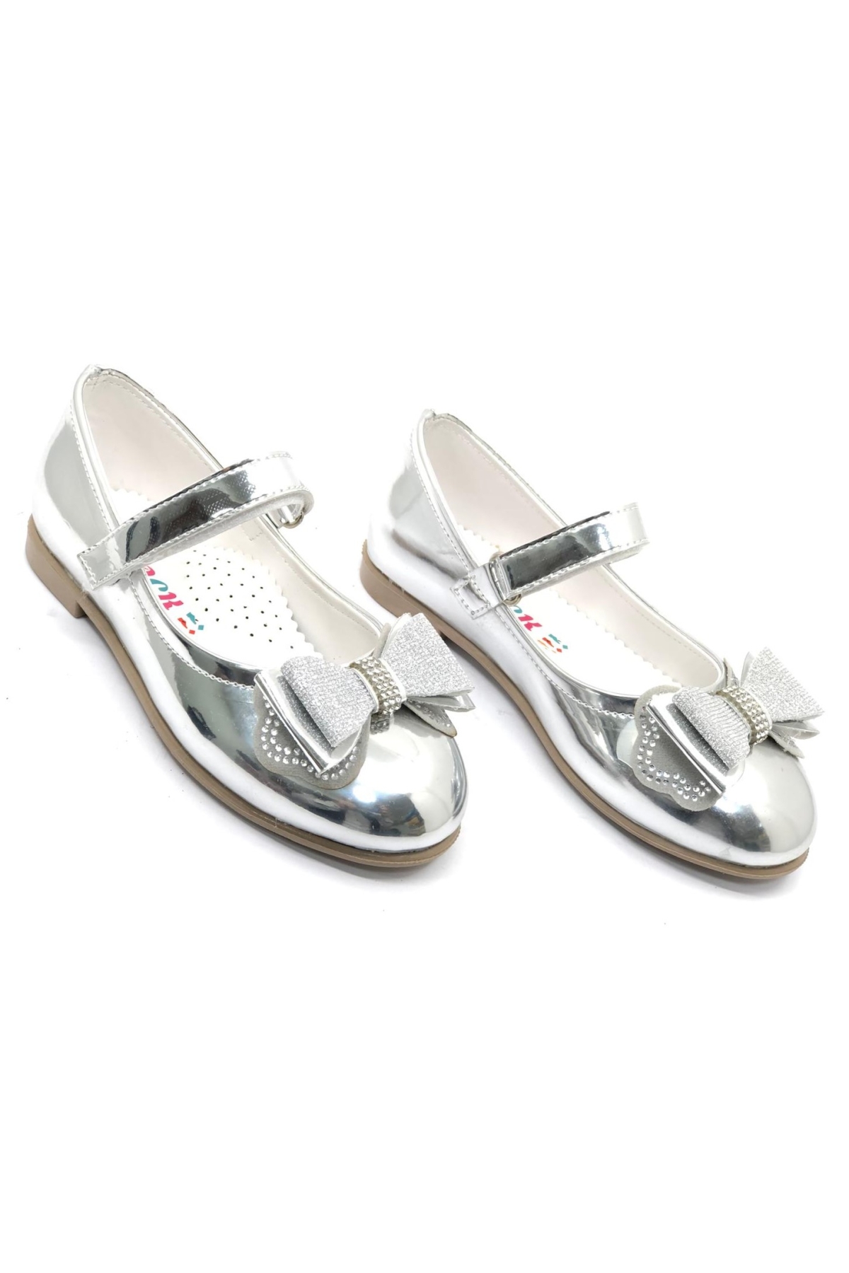 Kurdela Taş Detaylı Cırtlı Kız Çocuk Babet Ayakkabı - Görsel 3